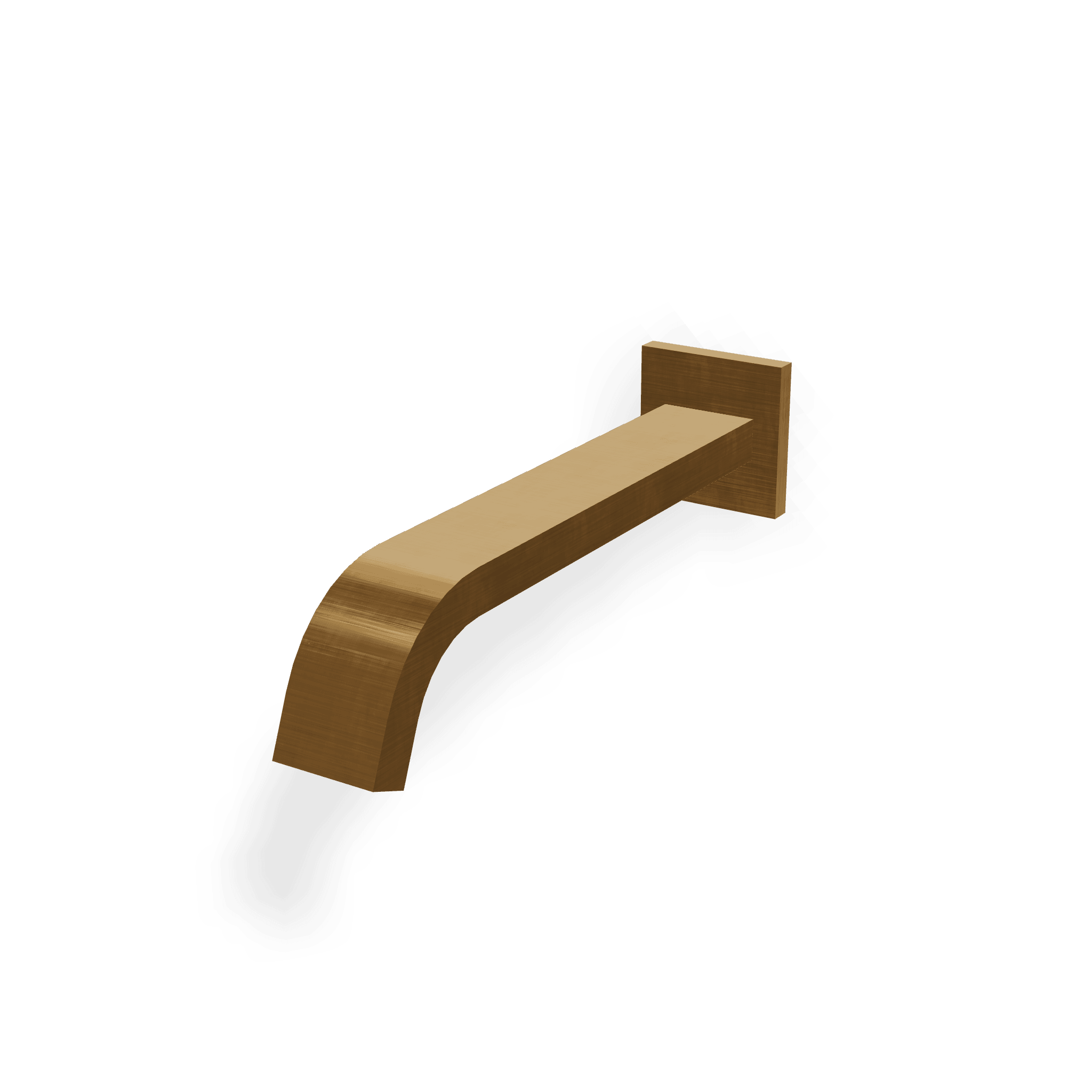 Излив для ванны настенный 223 мм Kea