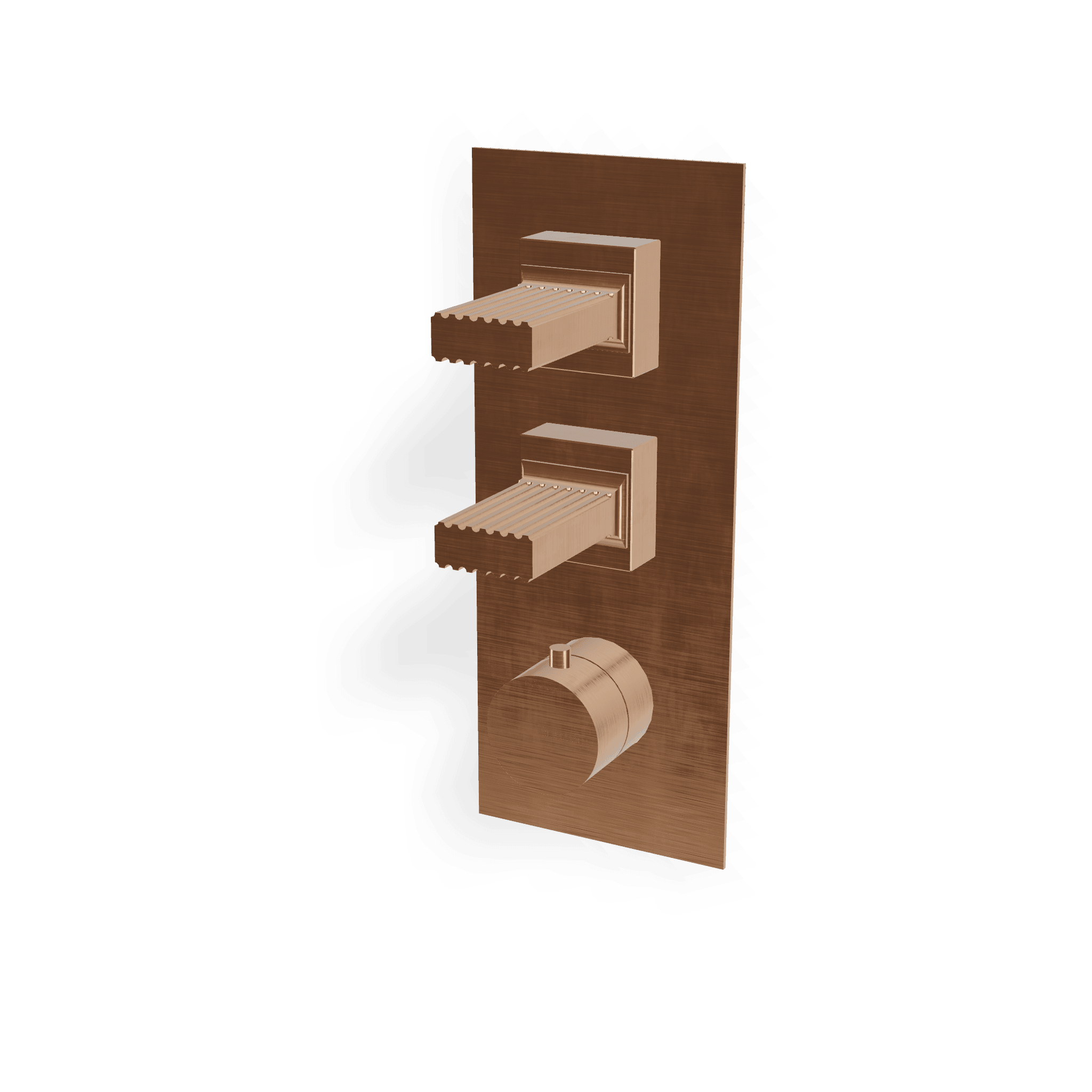 Внешняя часть термостатического смесителя для душа на 2 потребителя Kea