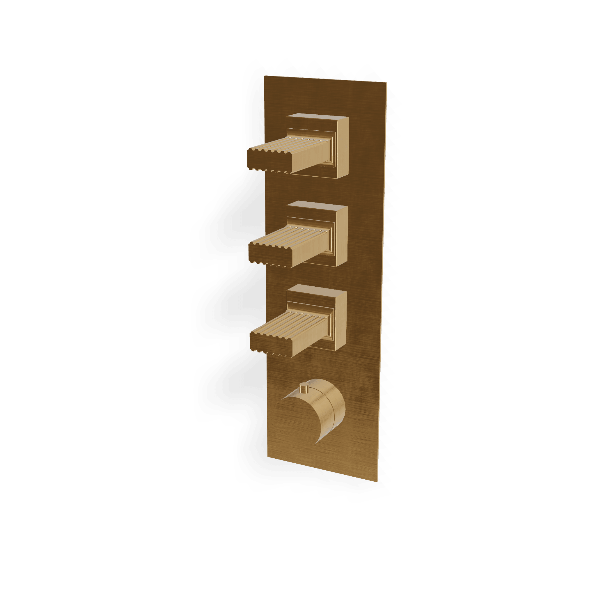 Внешняя часть термостатического смесителя для душа на 3 потребителя Kea