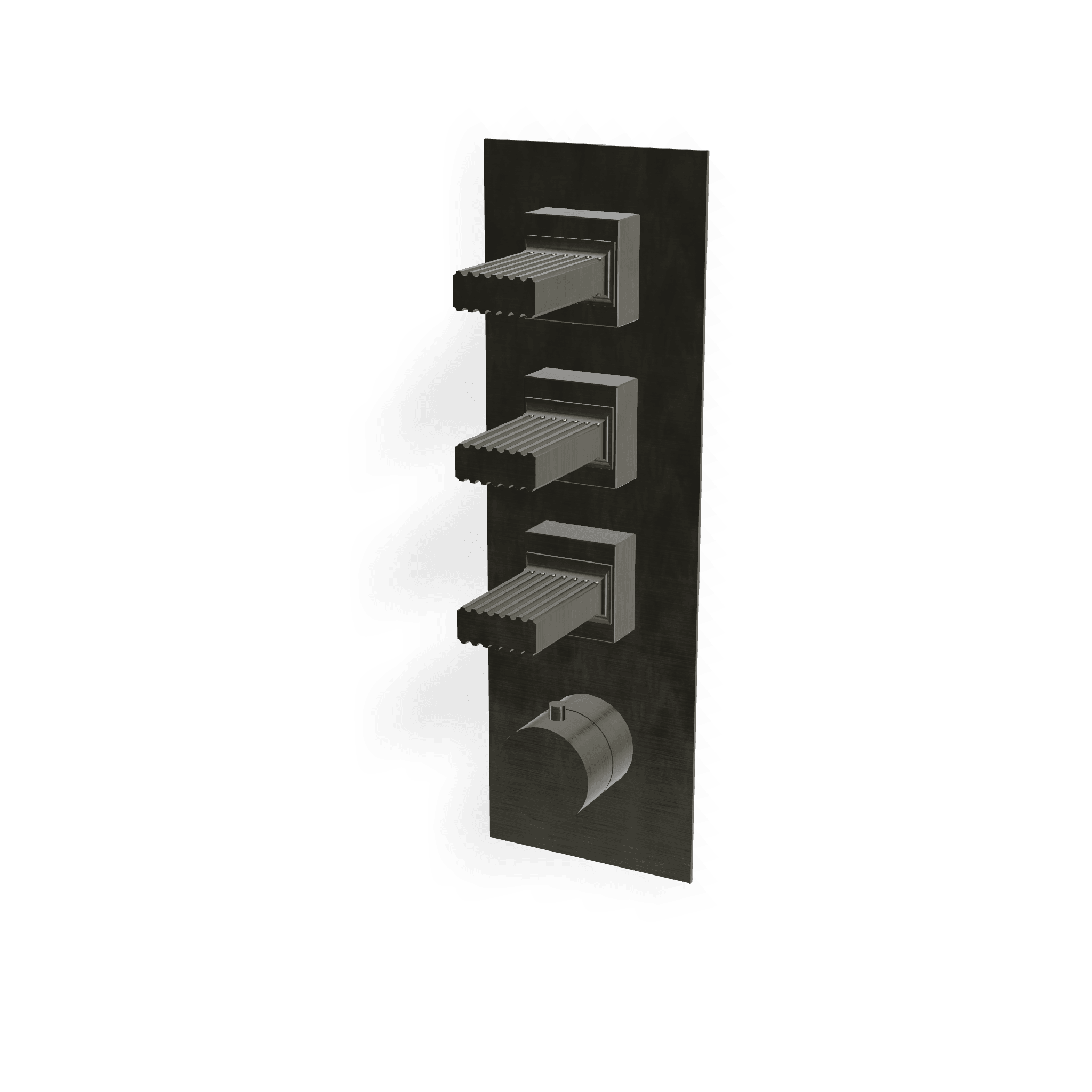 Внешняя часть термостатического смесителя для душа на 3 потребителя Kea