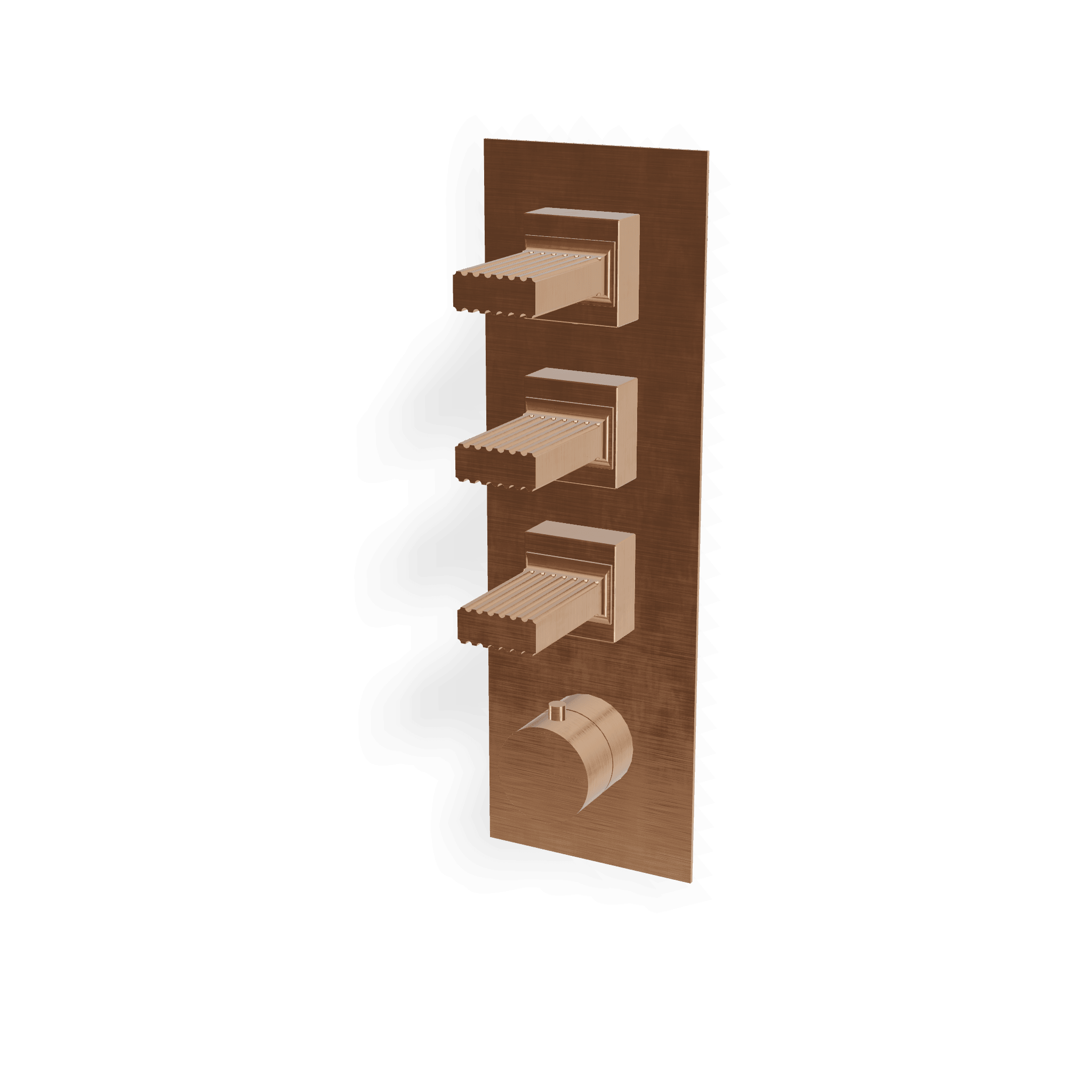 Внешняя часть термостатического смесителя для душа на 3 потребителя Kea