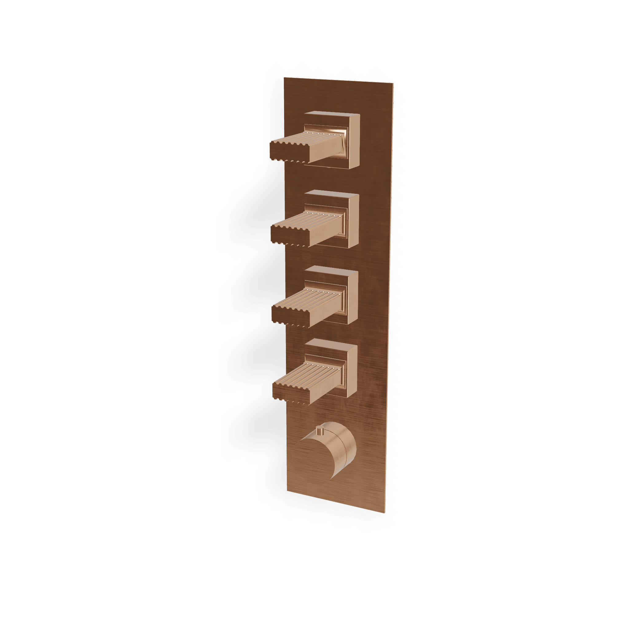 Внешняя часть термостатического смесителя для душа на 4 потребителя Kea