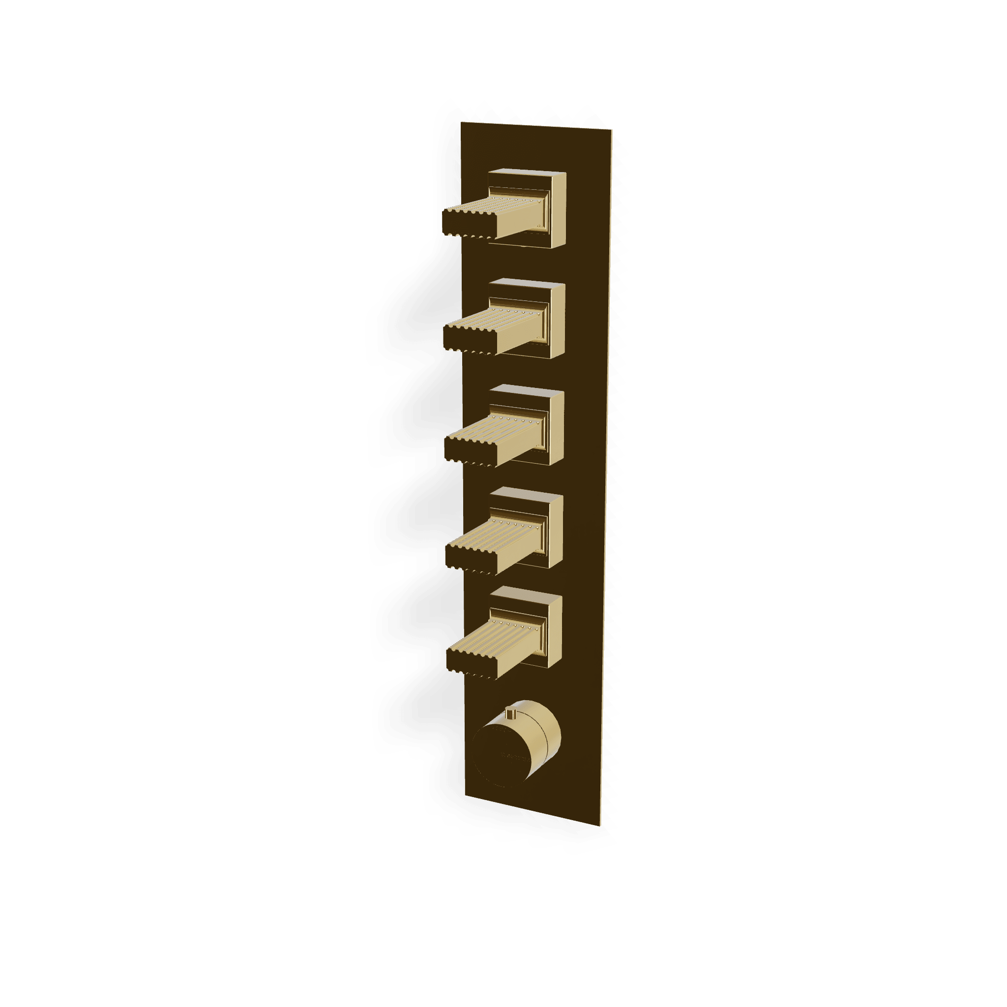 Внешняя часть термостатического смесителя для душа на 5 потребителей Kea