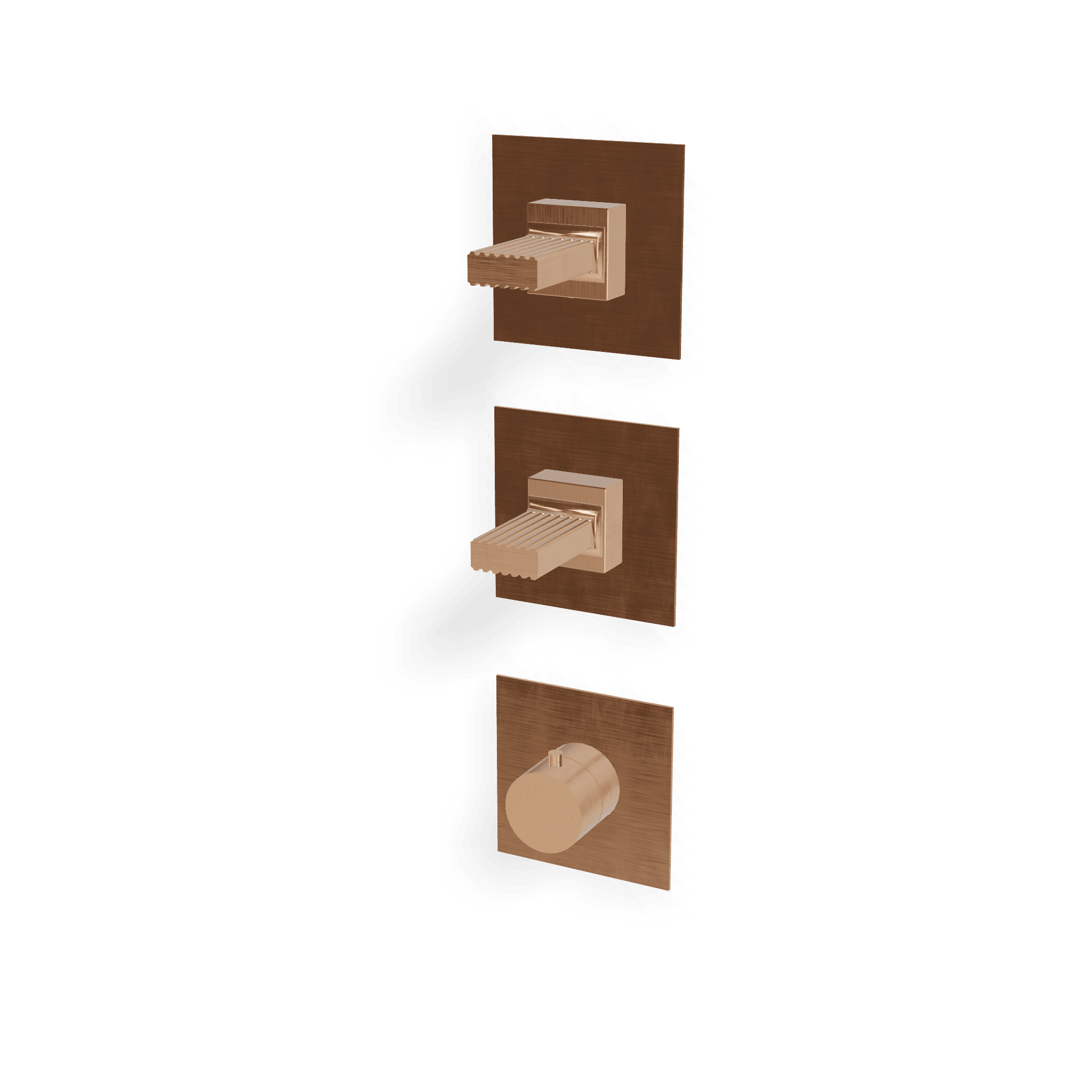 Внешняя часть термостатического смесителя для душа на 2 потребителя Kea