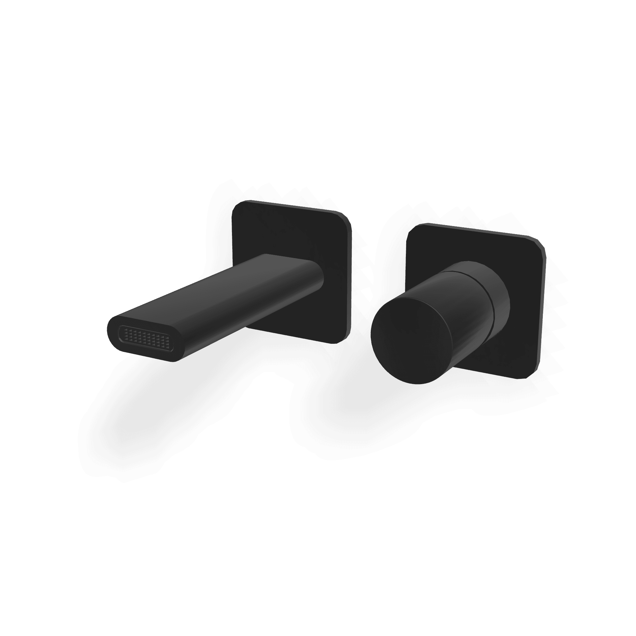 Внешняя часть смесителя для раковины из стены 135 мм Nanotech