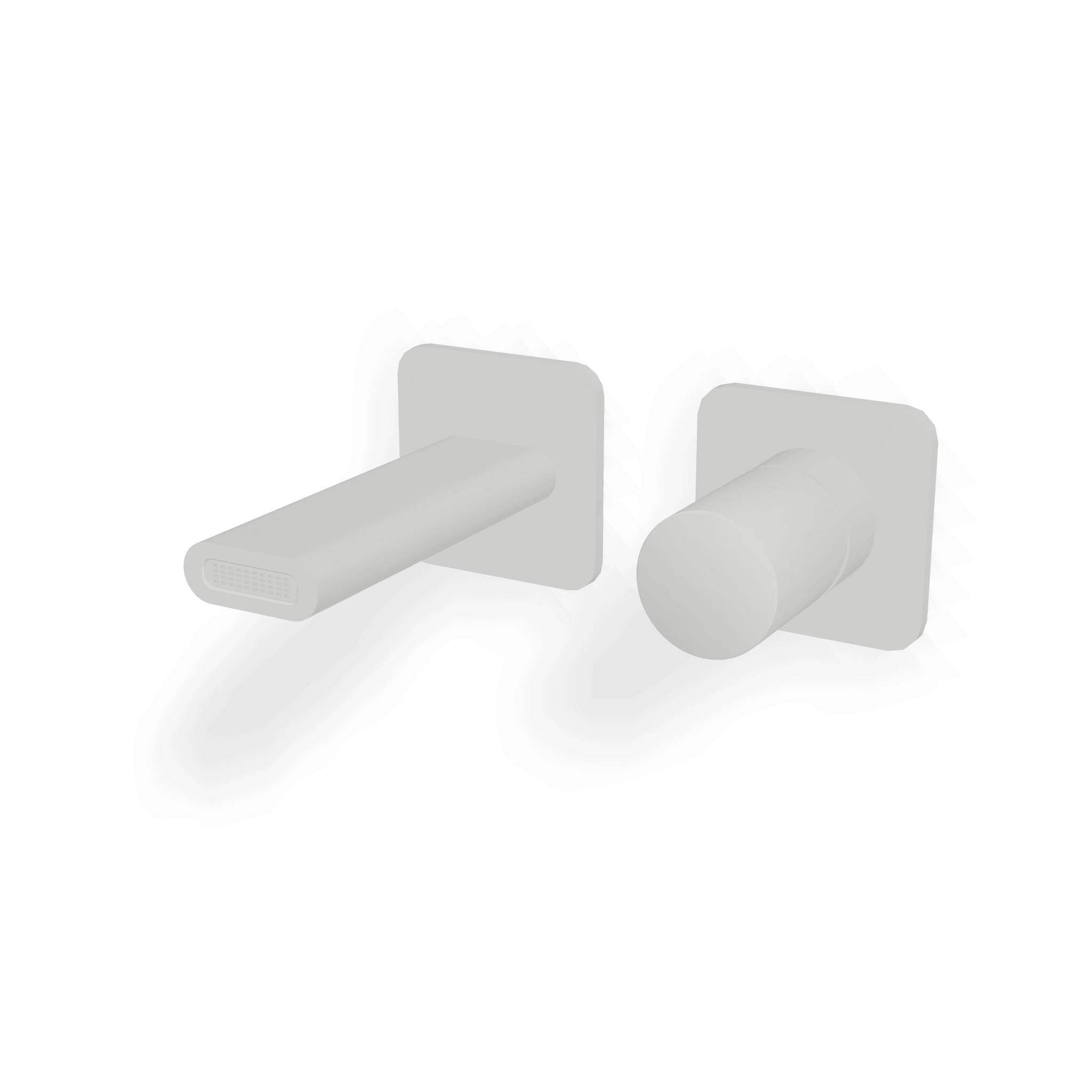 Внешняя часть смесителя для раковины из стены 135 мм Nanotech