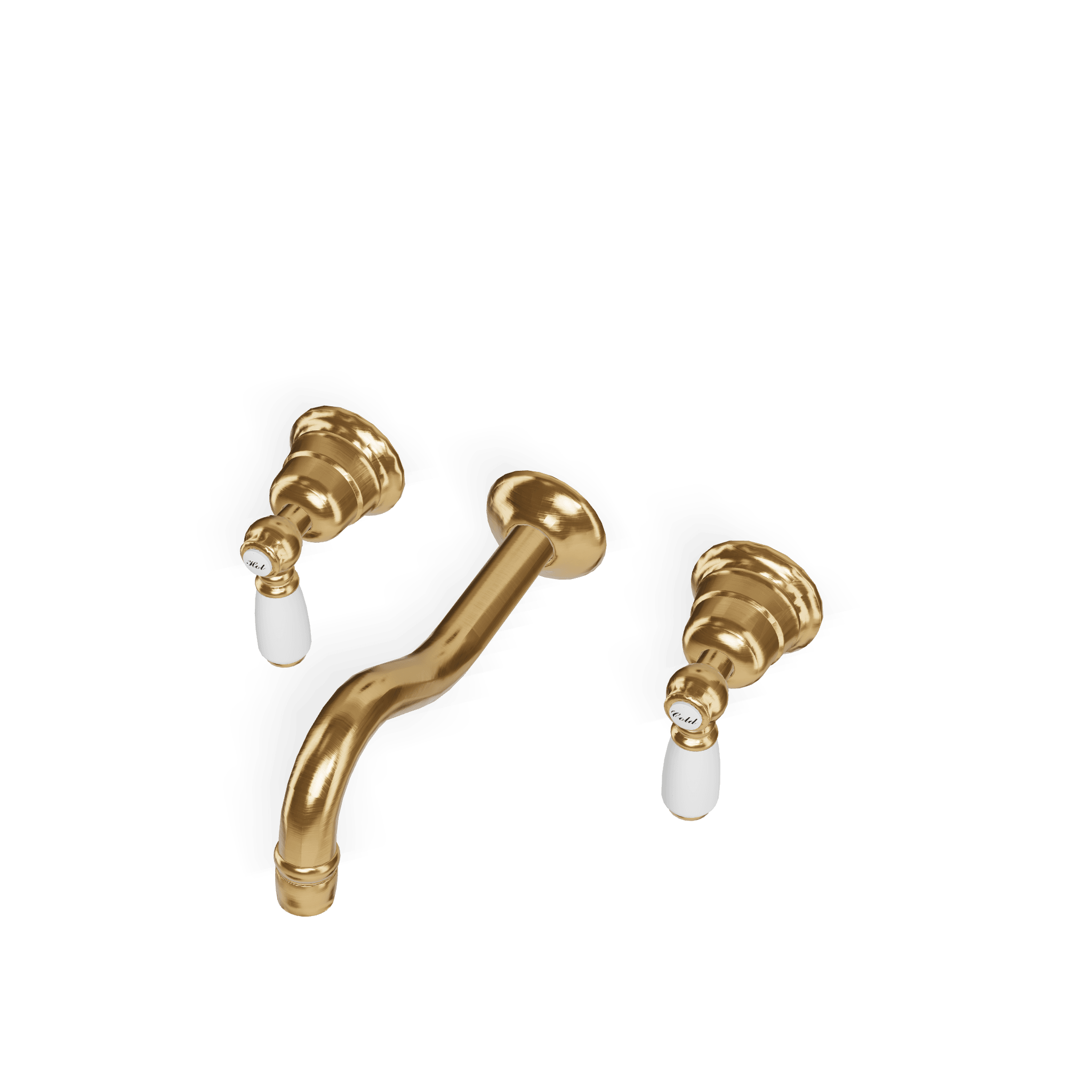 Внешняя часть смесителя для раковины на 3 отверстия из стены 210 мм Old Italy