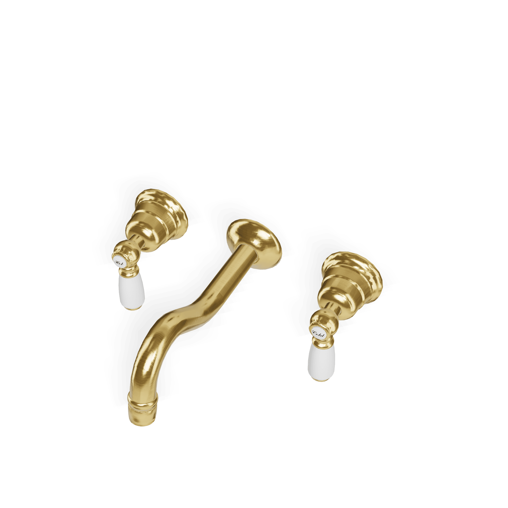 Внешняя часть смесителя для раковины на 3 отверстия из стены 210 мм Old Italy