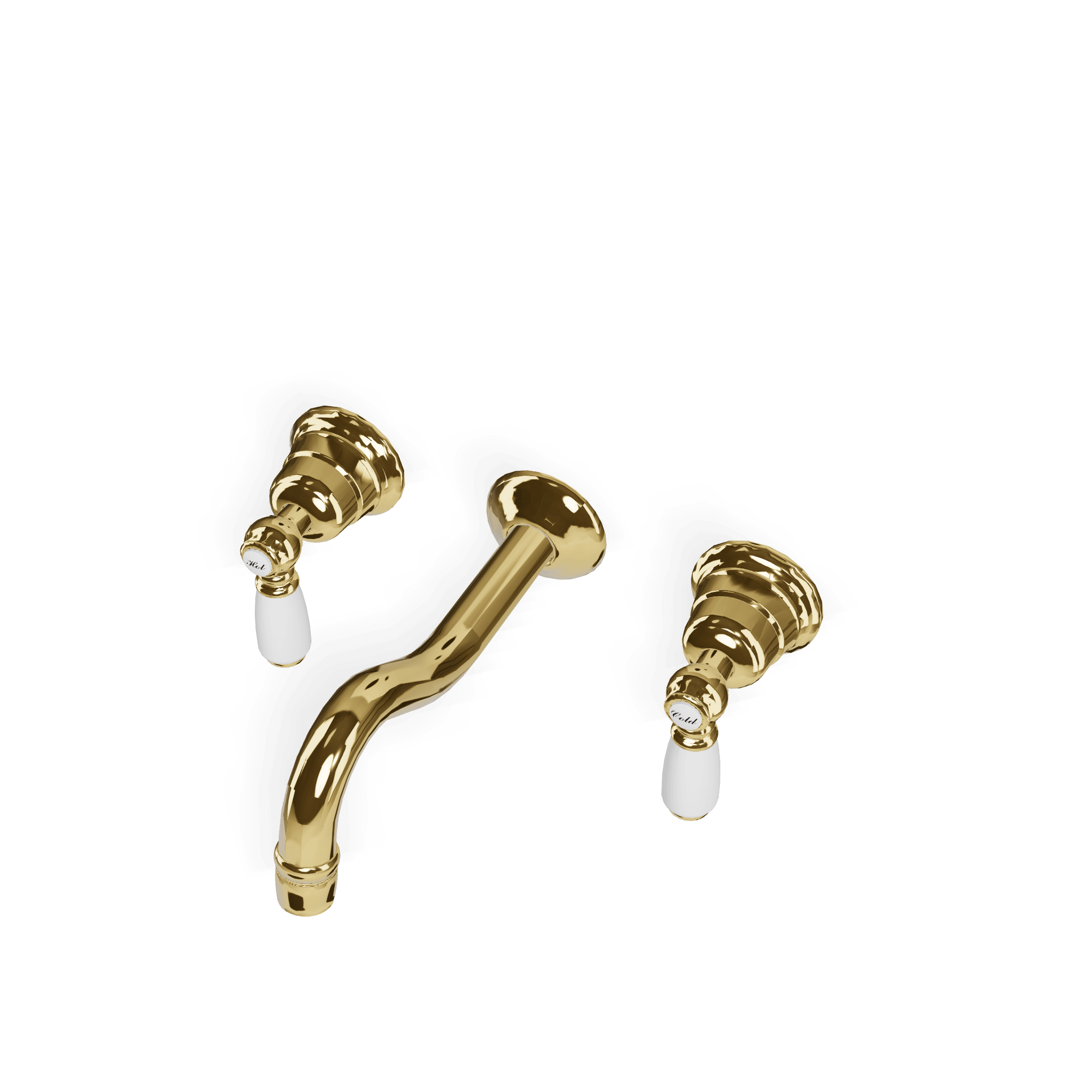 Внешняя часть смесителя для раковины на 3 отверстия из стены 210 мм Old Italy