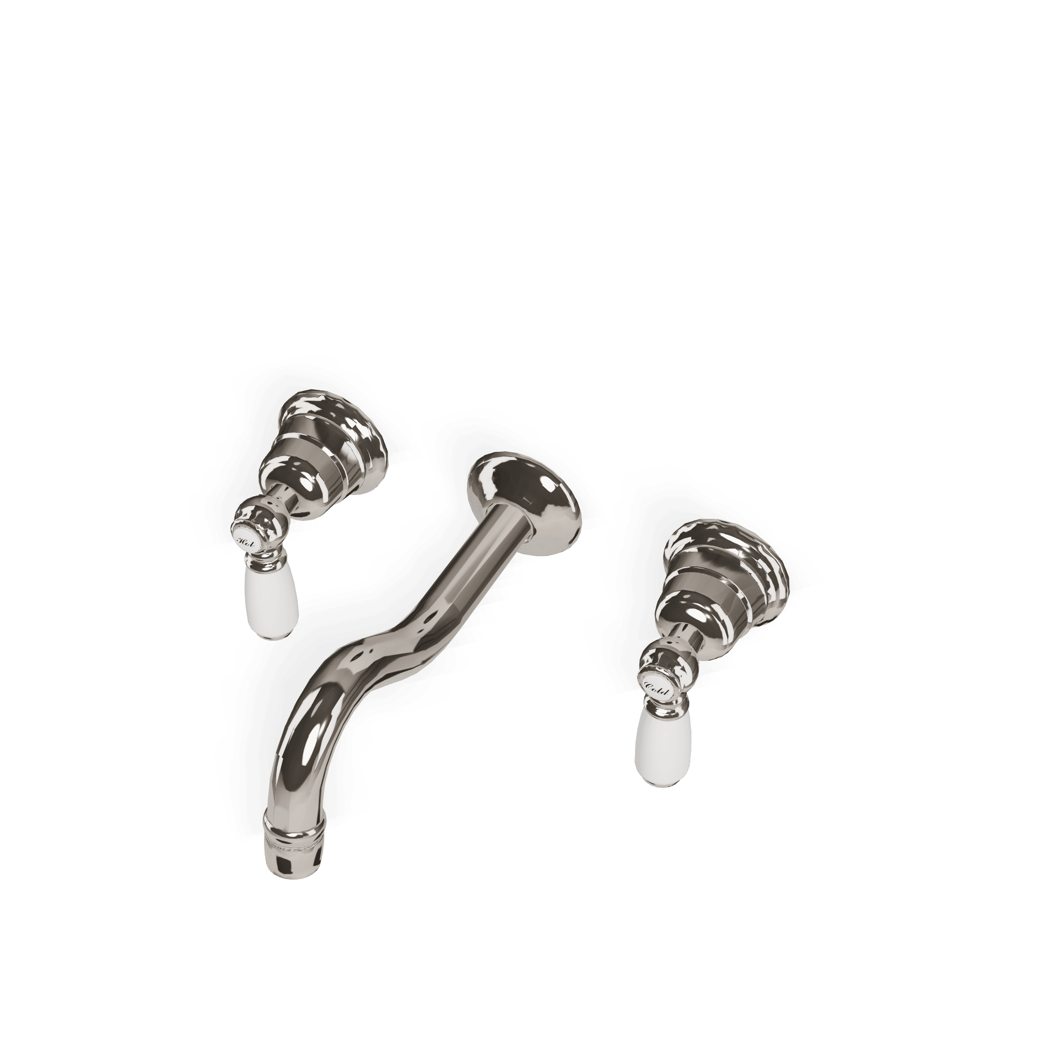 Внешняя часть смесителя для раковины на 3 отверстия из стены 210 мм Old Italy