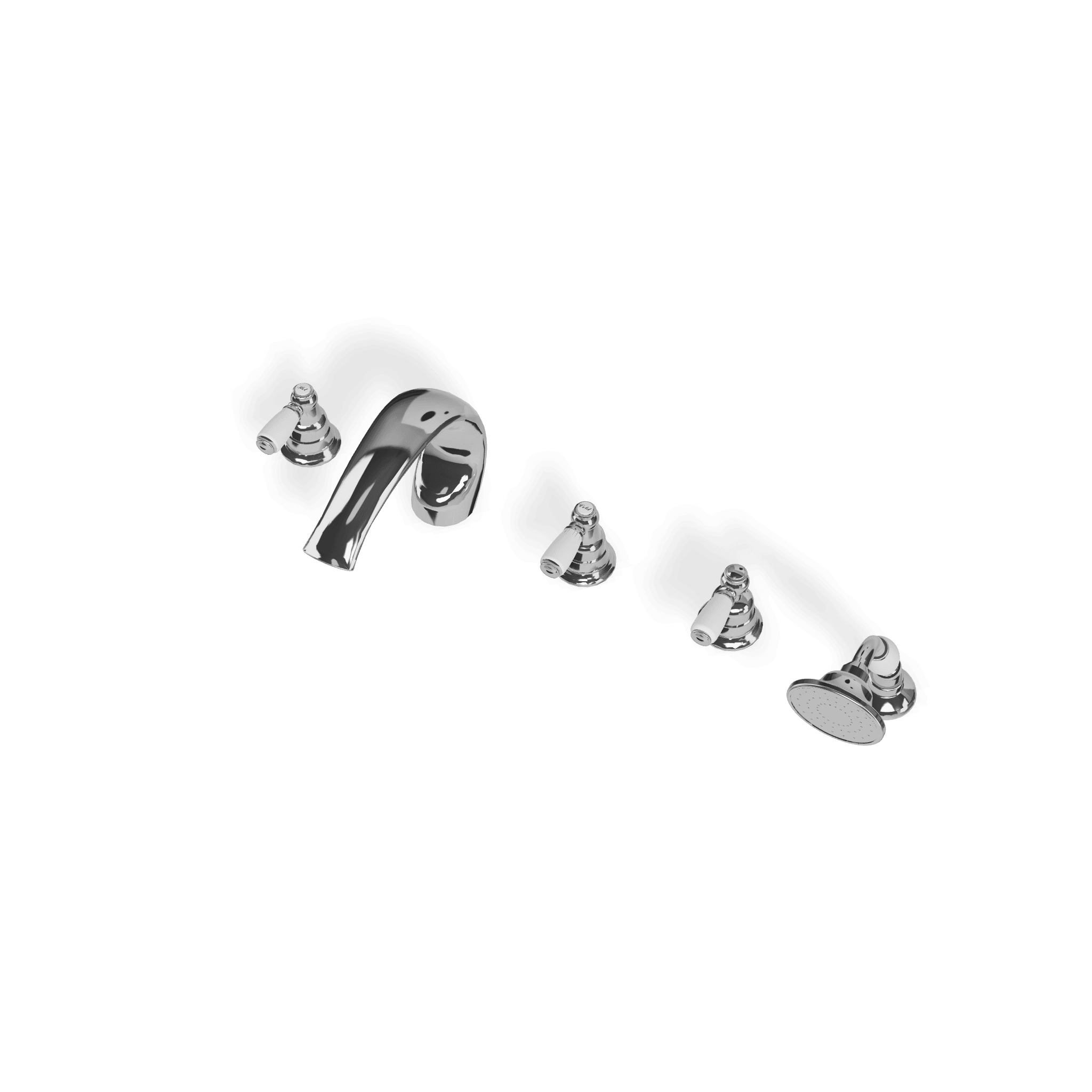 Смеситель на борт ванны на 5 отверстий Old Italy