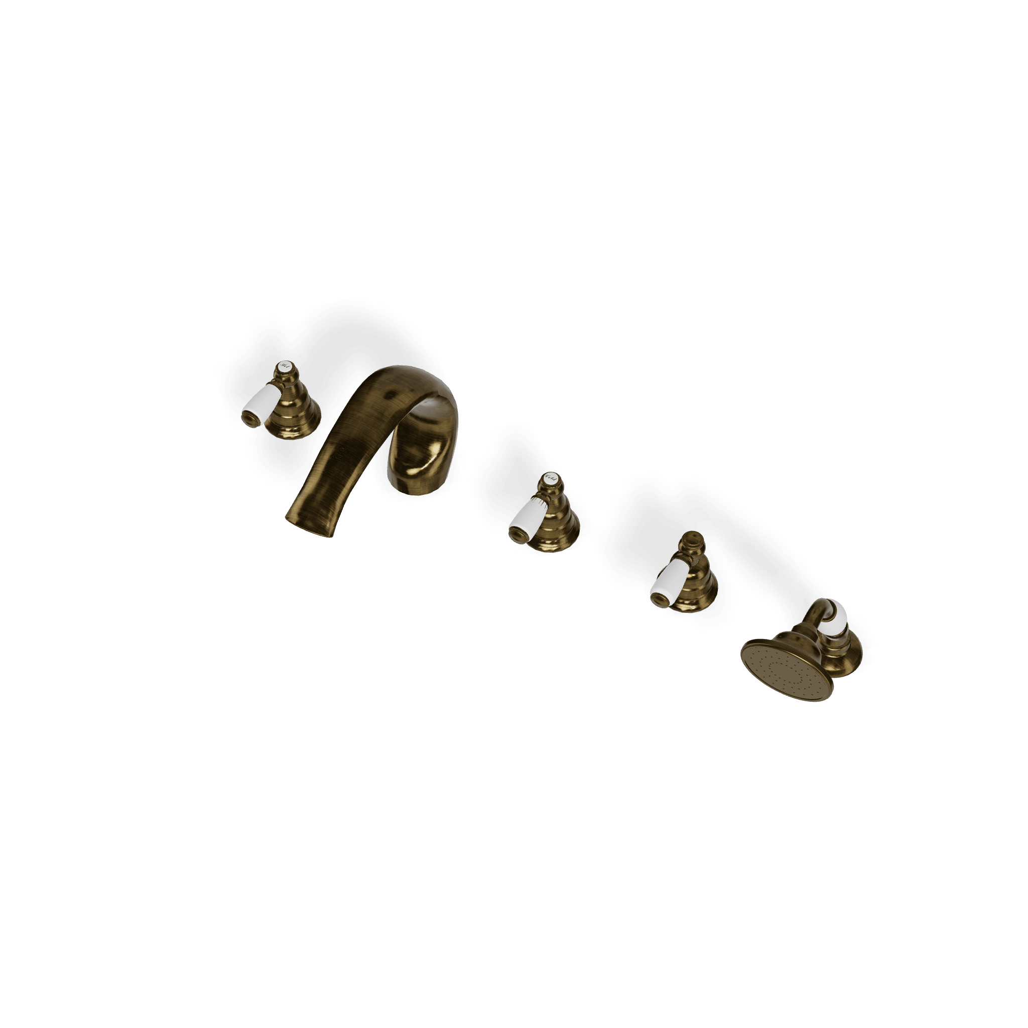 Смеситель на борт ванны на 5 отверстий Old Italy