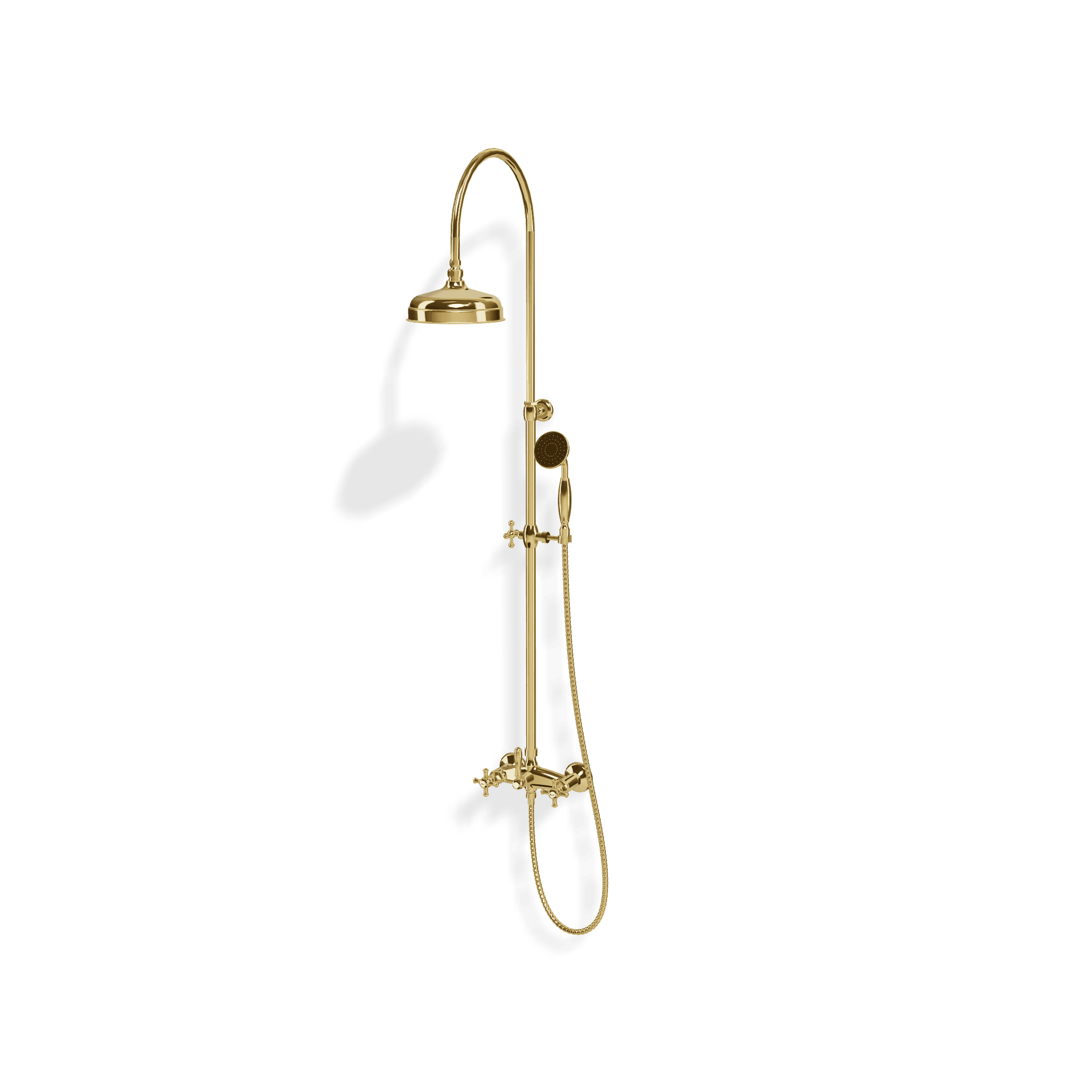 Душевая колонна со смесителем, ручным и верхним душем диаметром 200 мм Old Italy