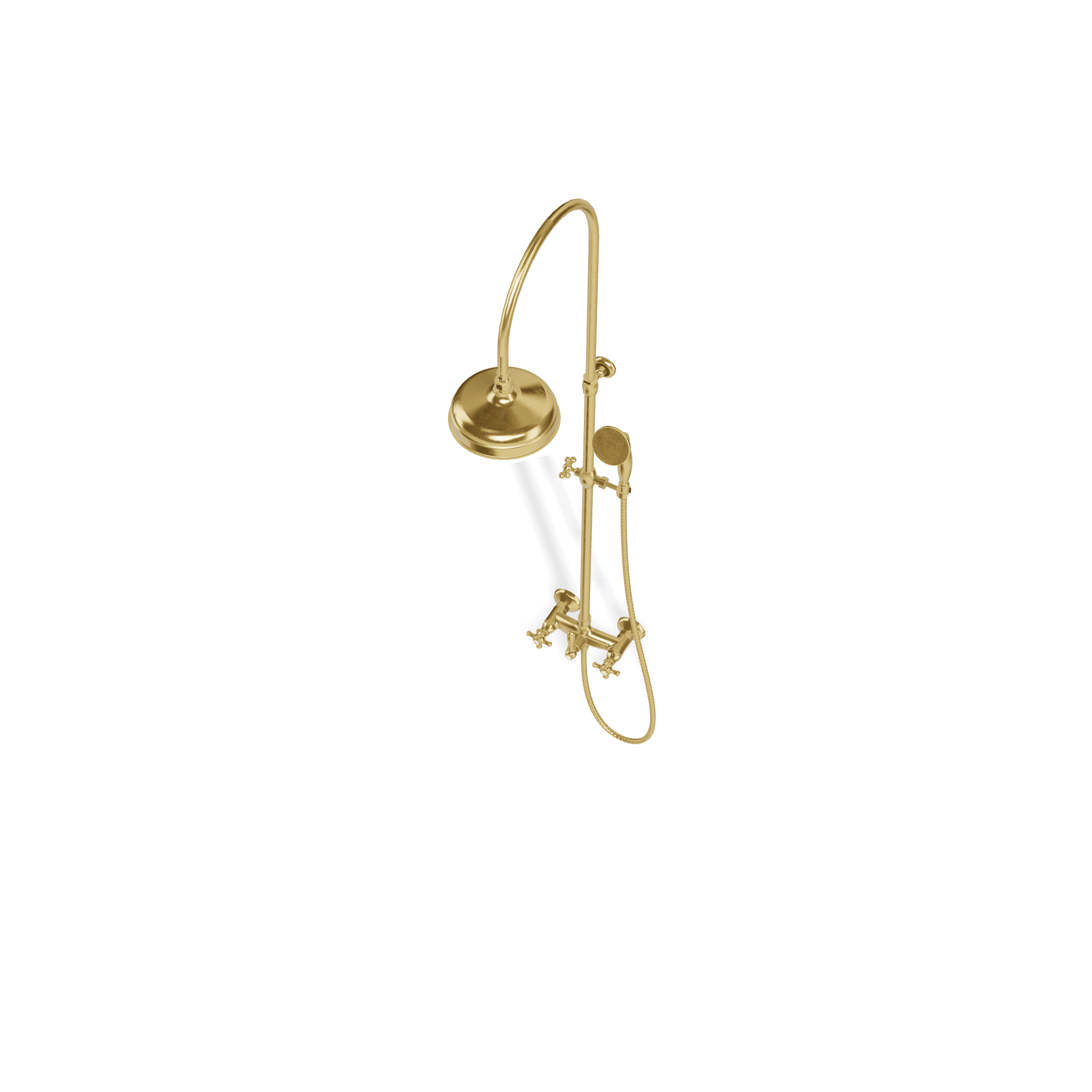 Душевая колонна со смесителем, ручным и верхним душем диаметром 200 мм Old Italy