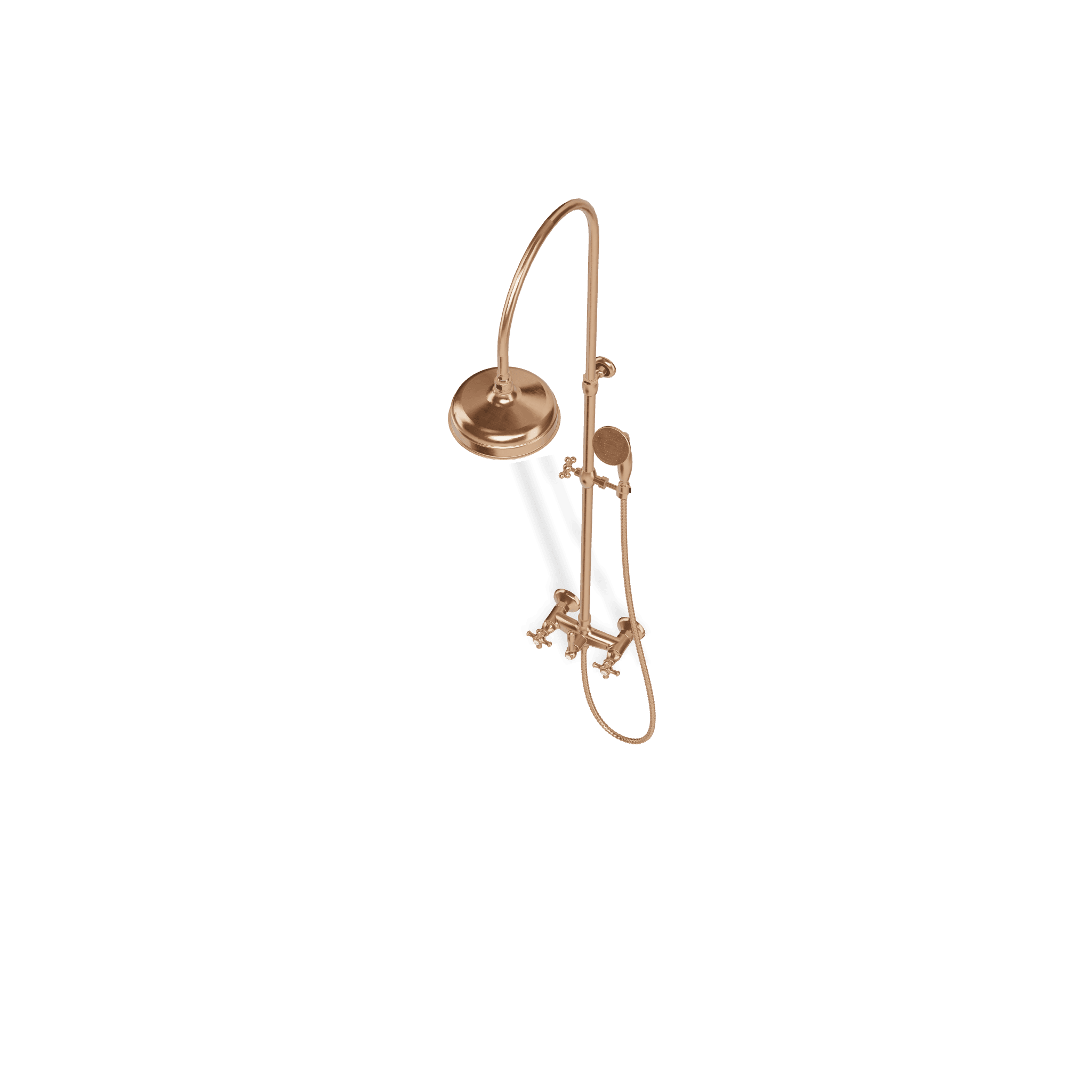 Душевая колонна со смесителем, ручным и верхним душем диаметром 200 мм Old Italy