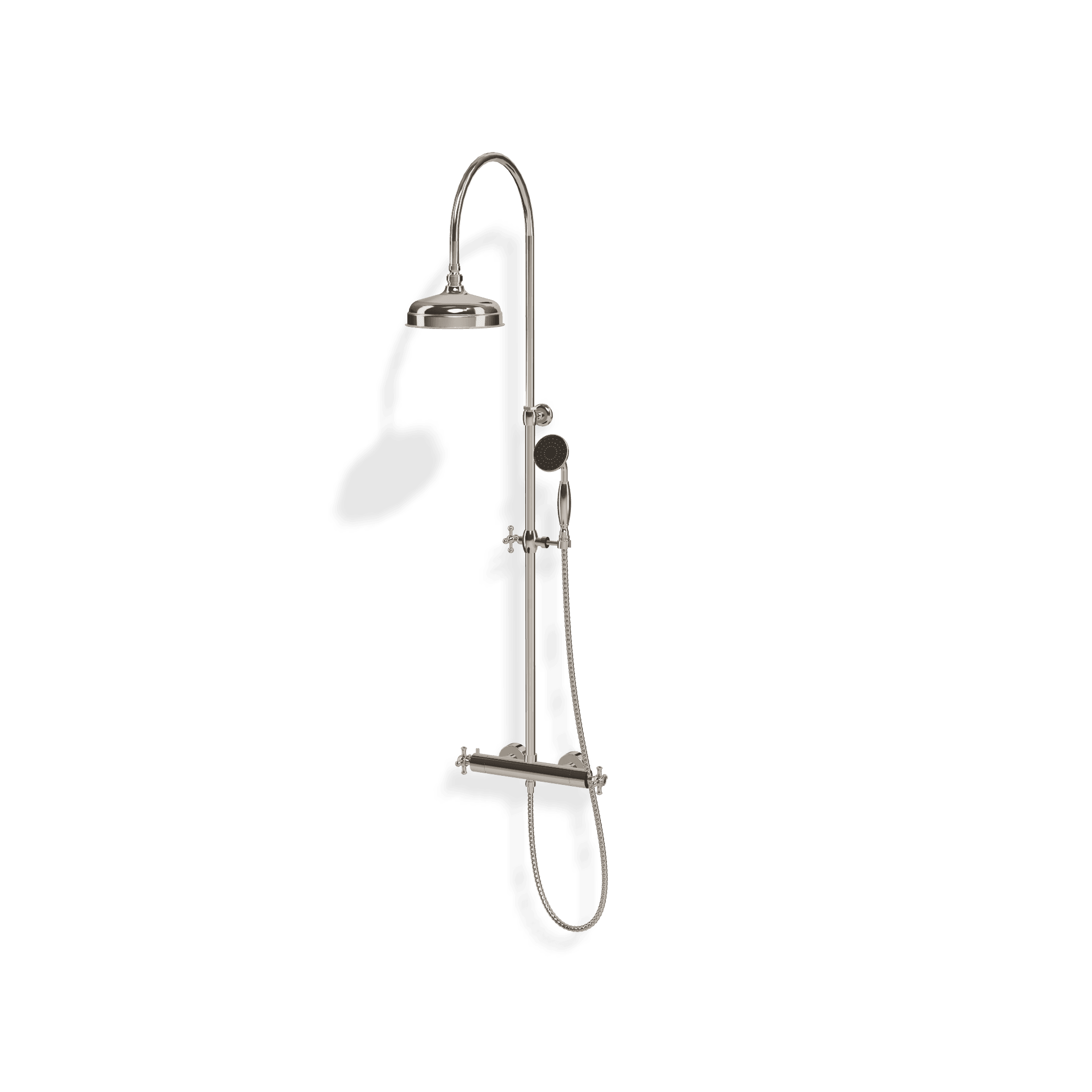 Душевая колонна термостатическим смесителем, ручным и верхним душем диаметром 200 мм Old Italy