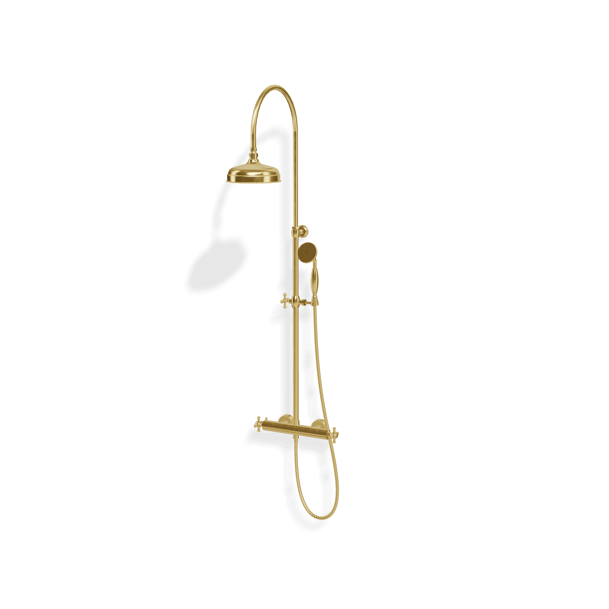 Душевая колонна термостатическим смесителем, ручным и верхним душем диаметром 200 мм Old Italy