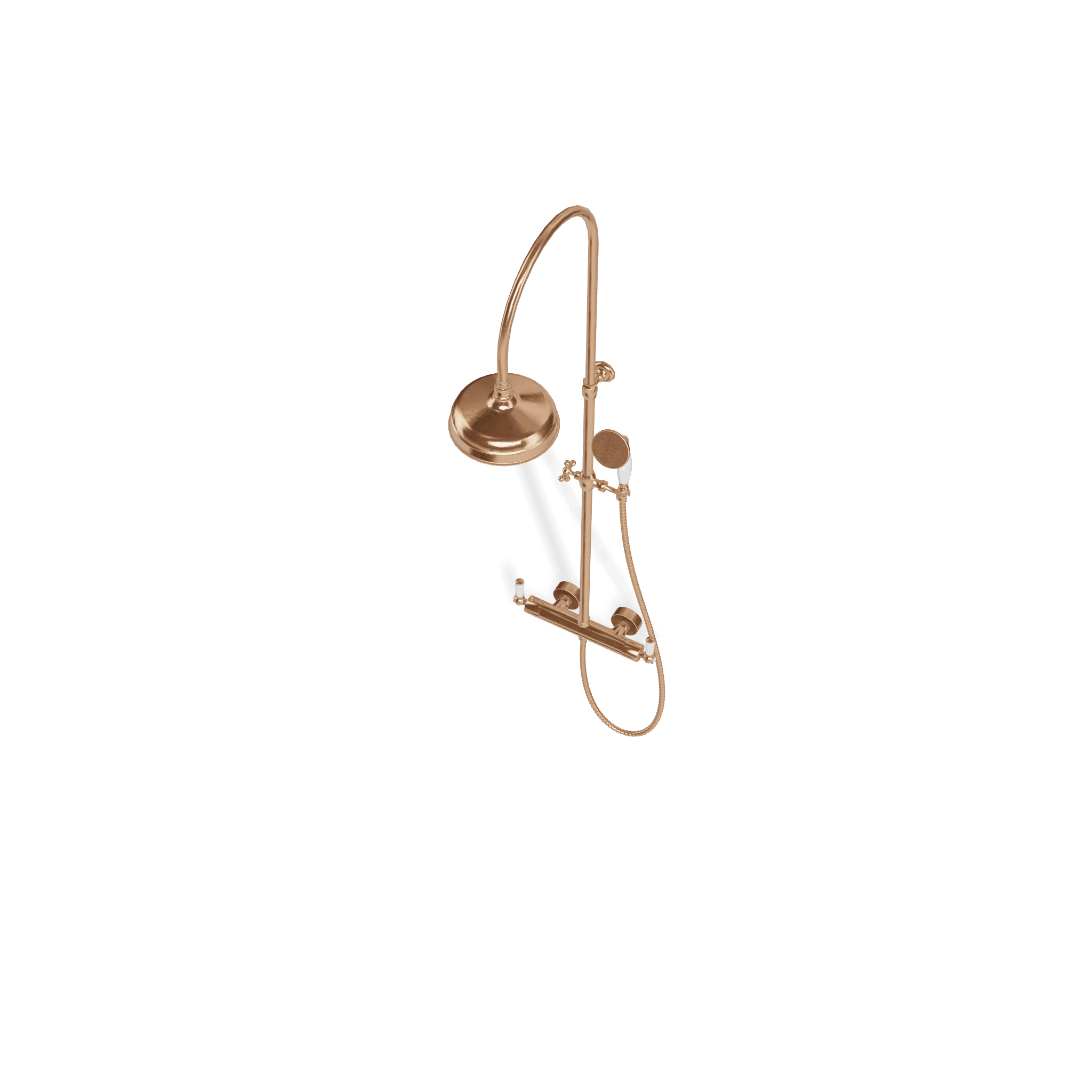 Душевая колонна термостатическим смесителем, ручным и верхним душем диаметром 200 мм Old Italy