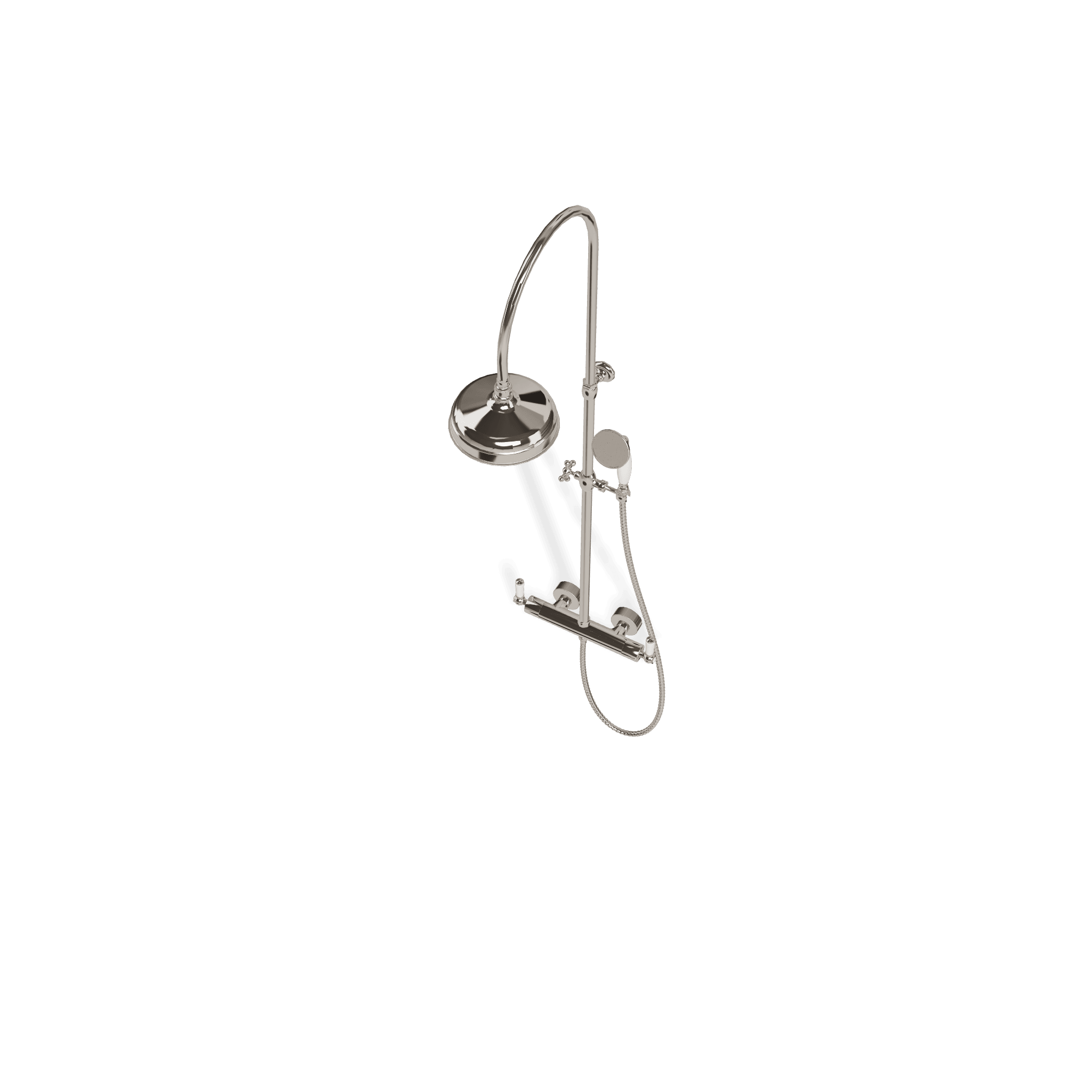 Душевая колонна термостатическим смесителем, ручным и верхним душем диаметром 200 мм Old Italy