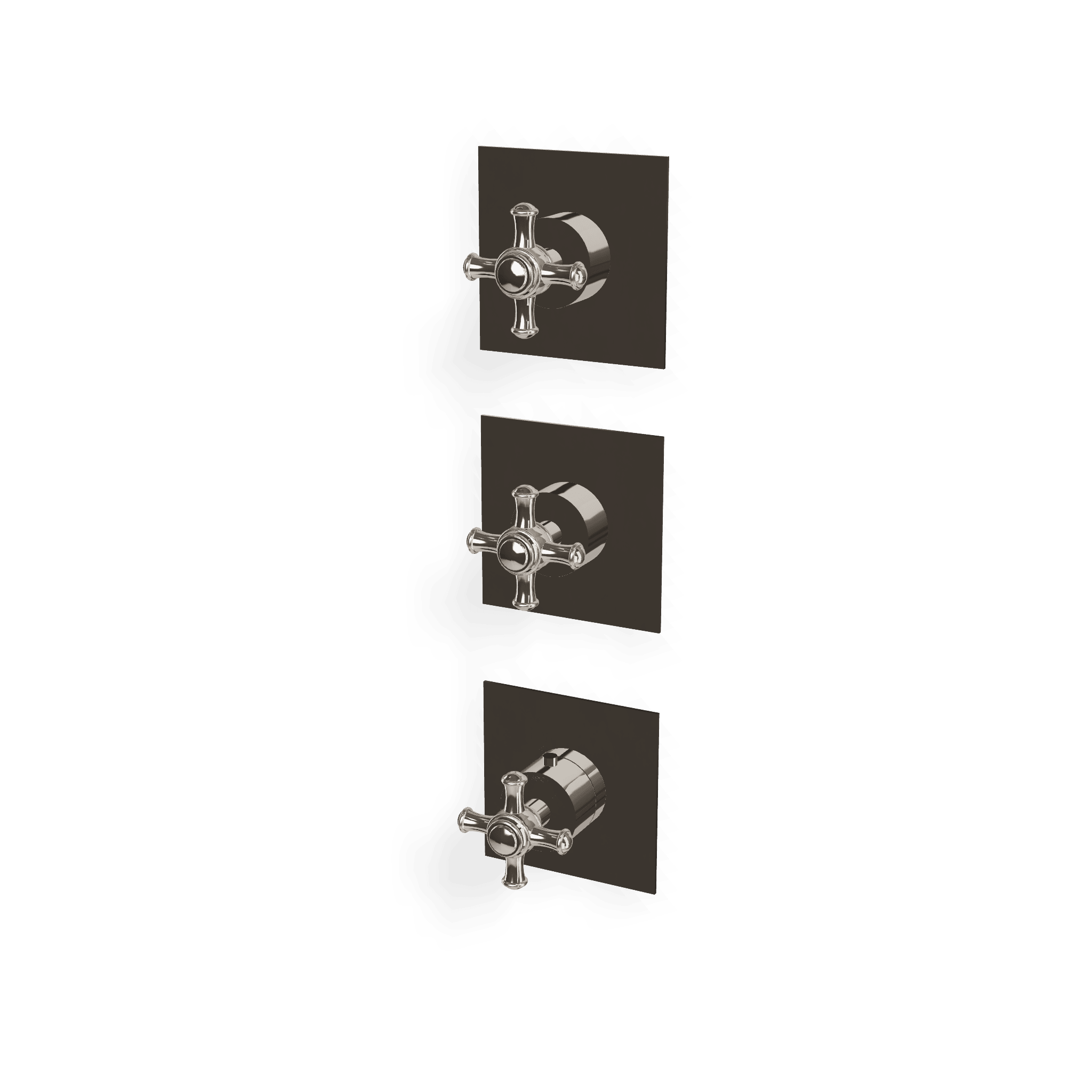 Внешняя часть термостатического смесителя для душа на 2 потребителя Old Italy