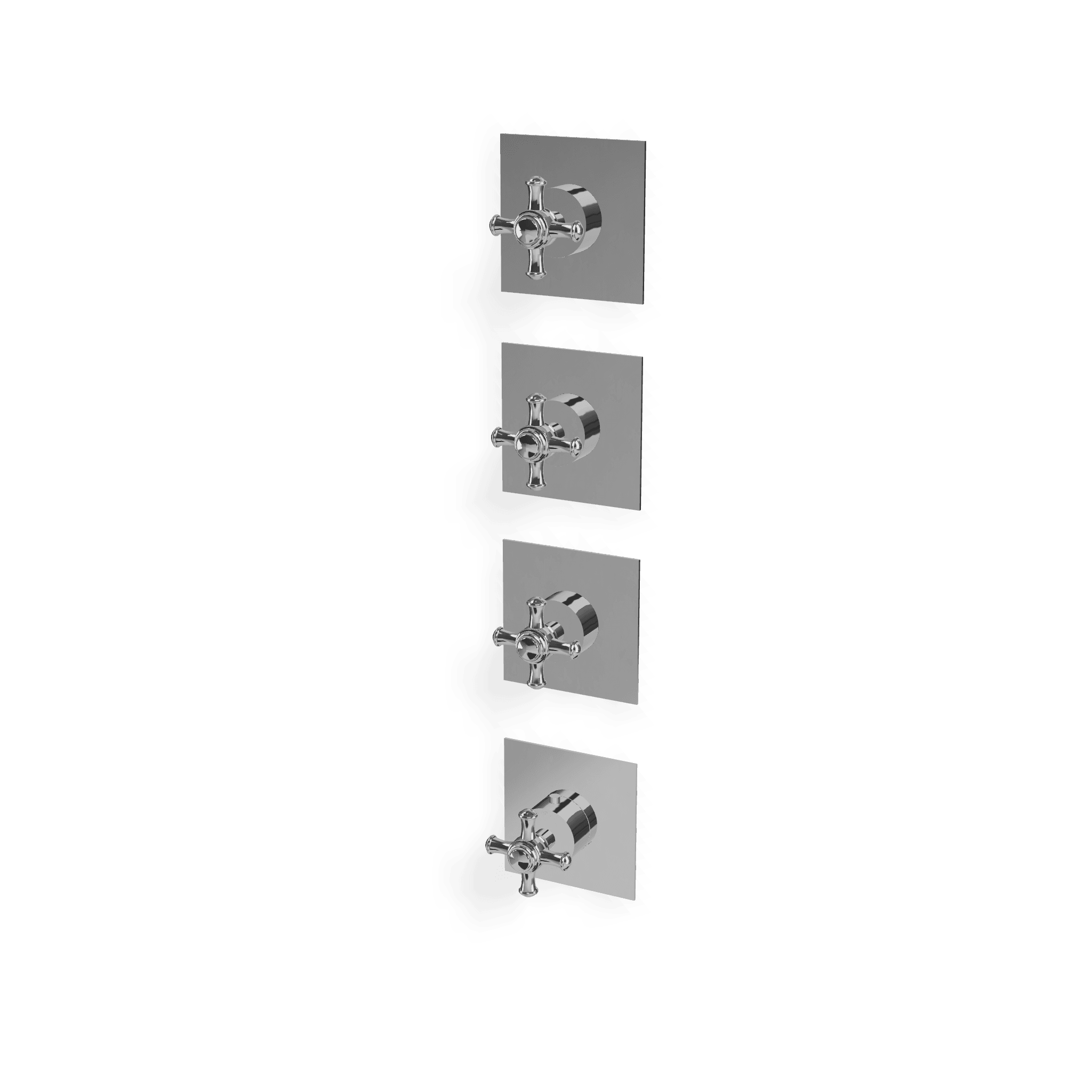 Внешняя часть термостатического смесителя для душа на 3 потребителя Old Italy