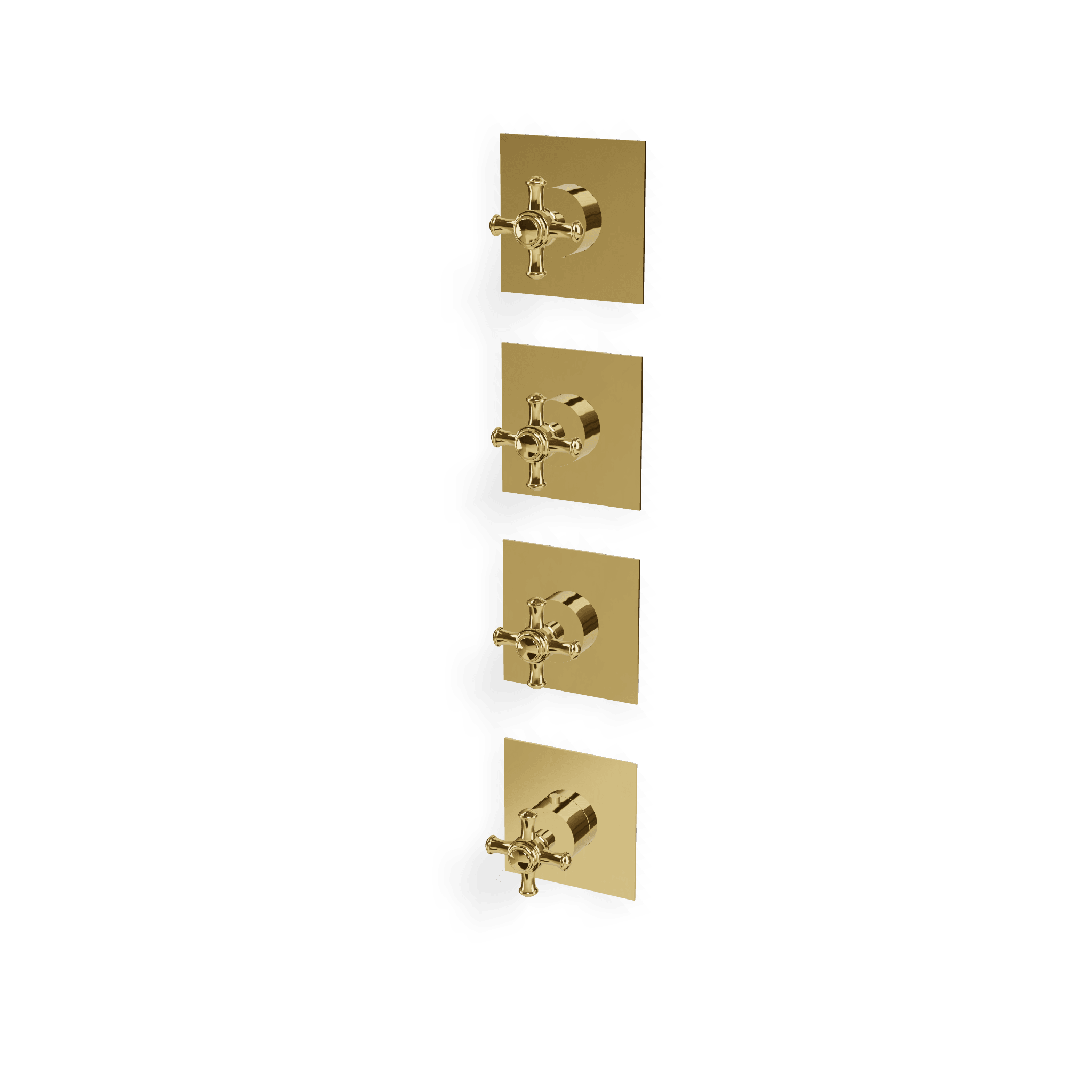 Внешняя часть термостатического смесителя для душа на 3 потребителя Old Italy