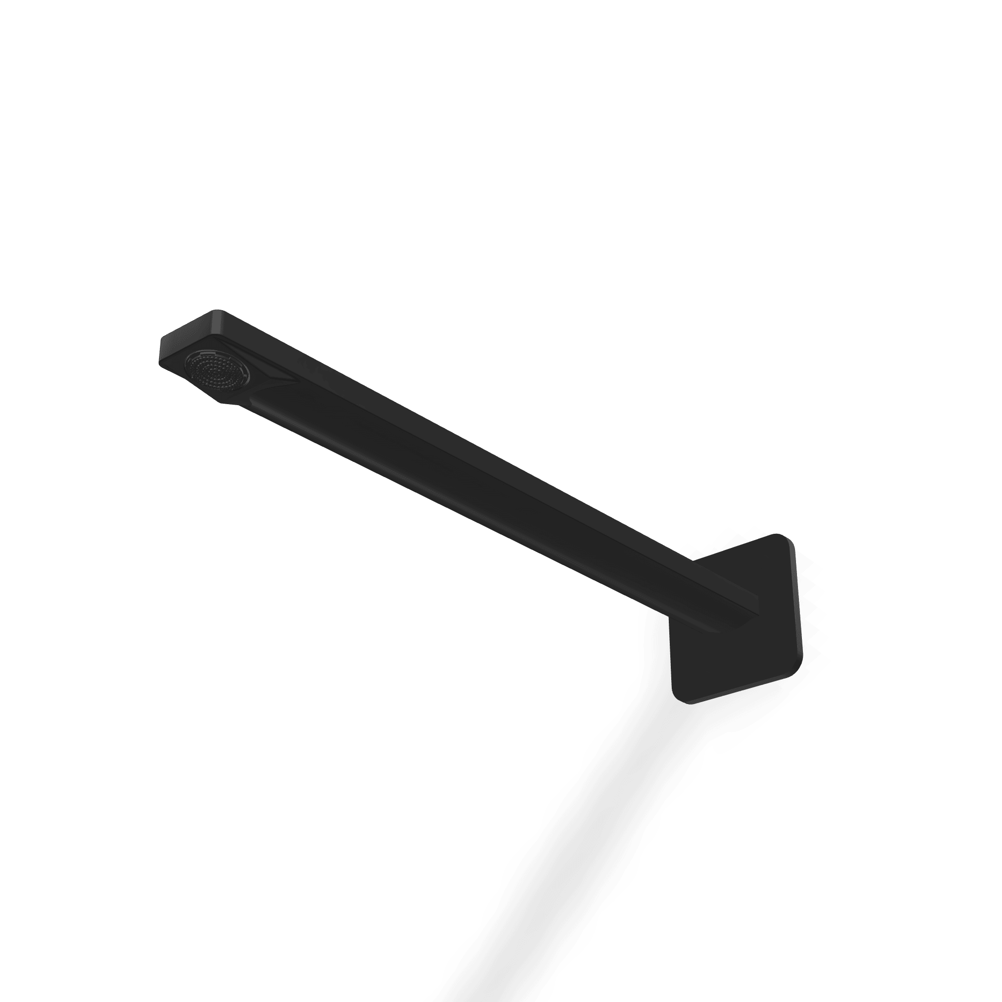 Верхний душ из стены с аэратором