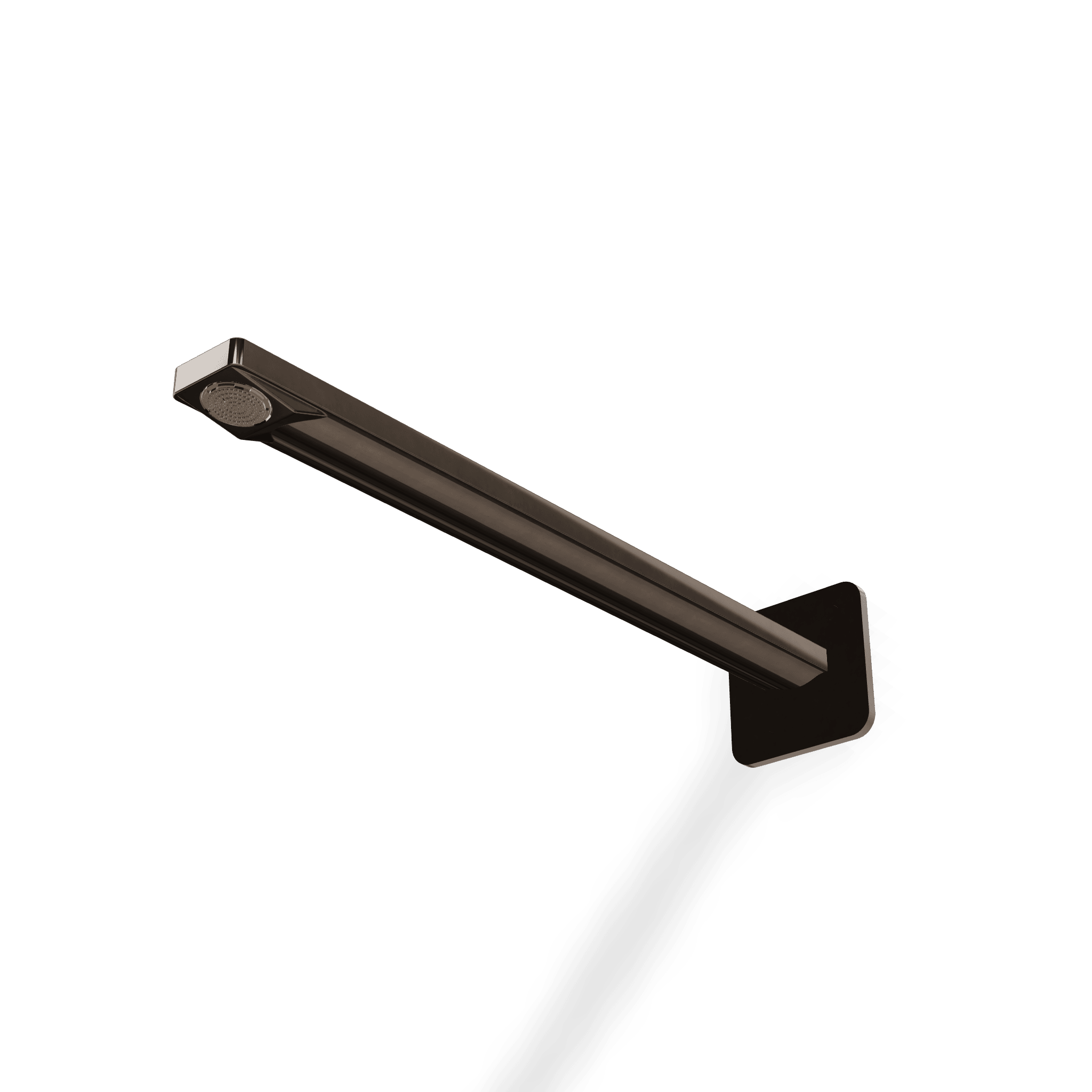 Верхний душ из стены с аэратором