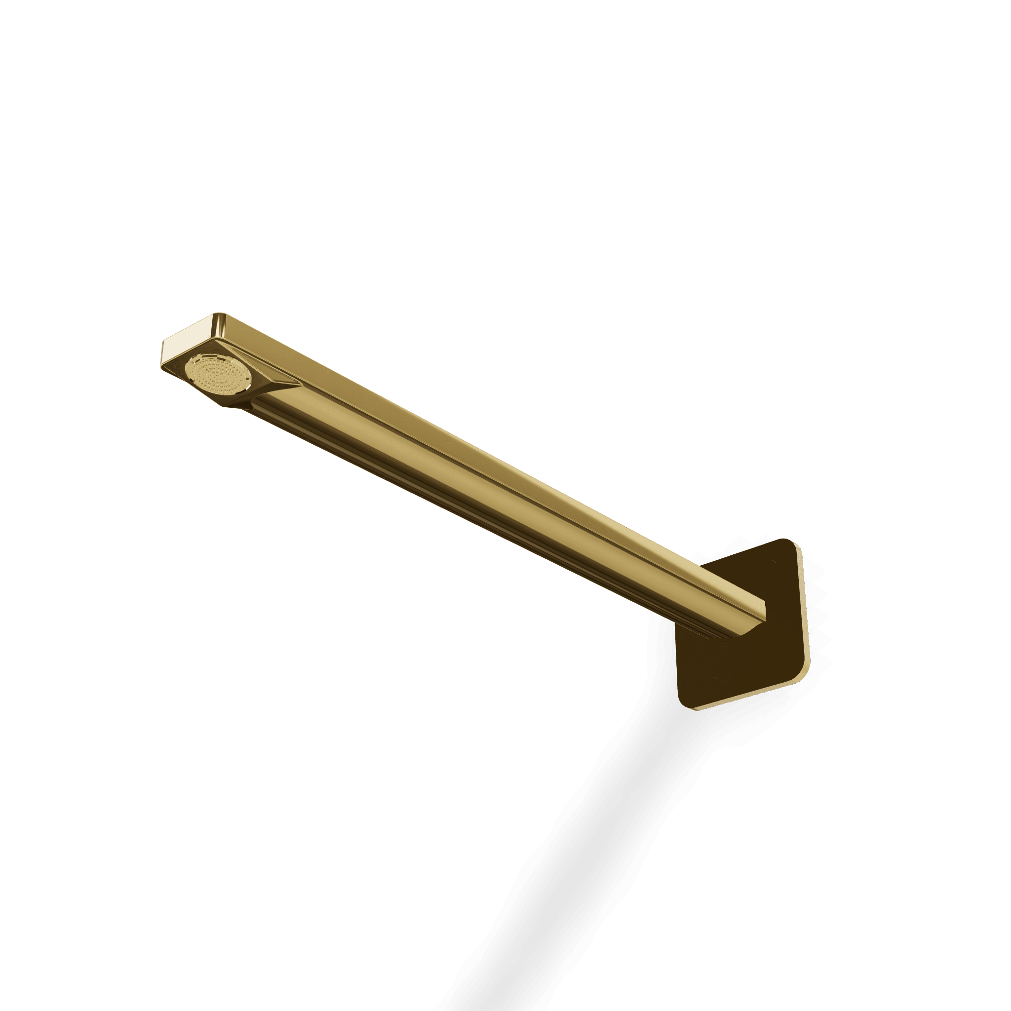 Верхний душ из стены с аэратором