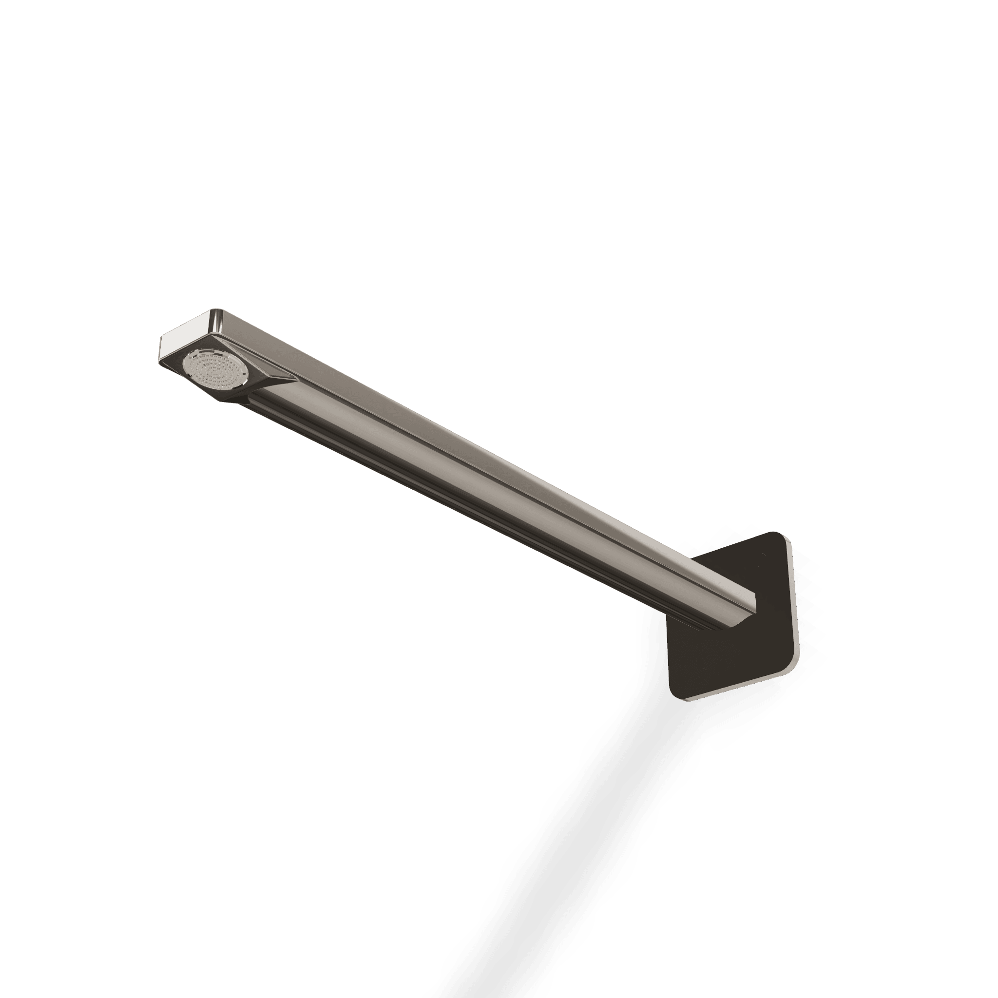 Верхний душ из стены с аэратором