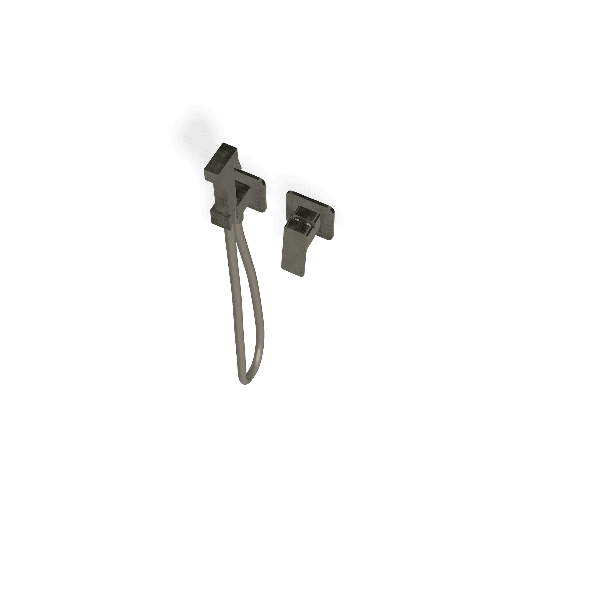 Внешняя часть смесителя с гигиеническим душем Pa36, черный хром полированный