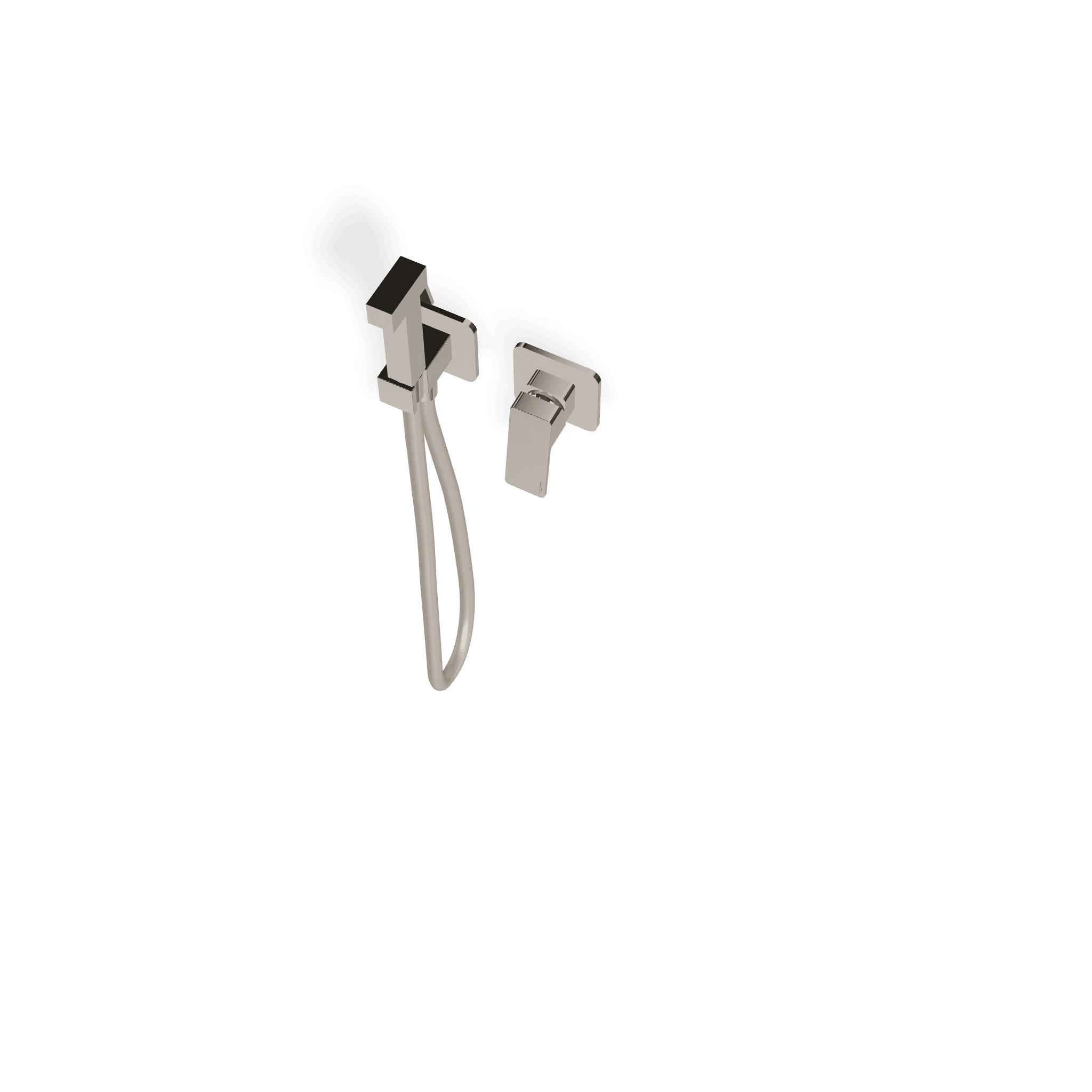 Внешняя часть смесителя с гигиеническим душем Pa36, черный хром полированный