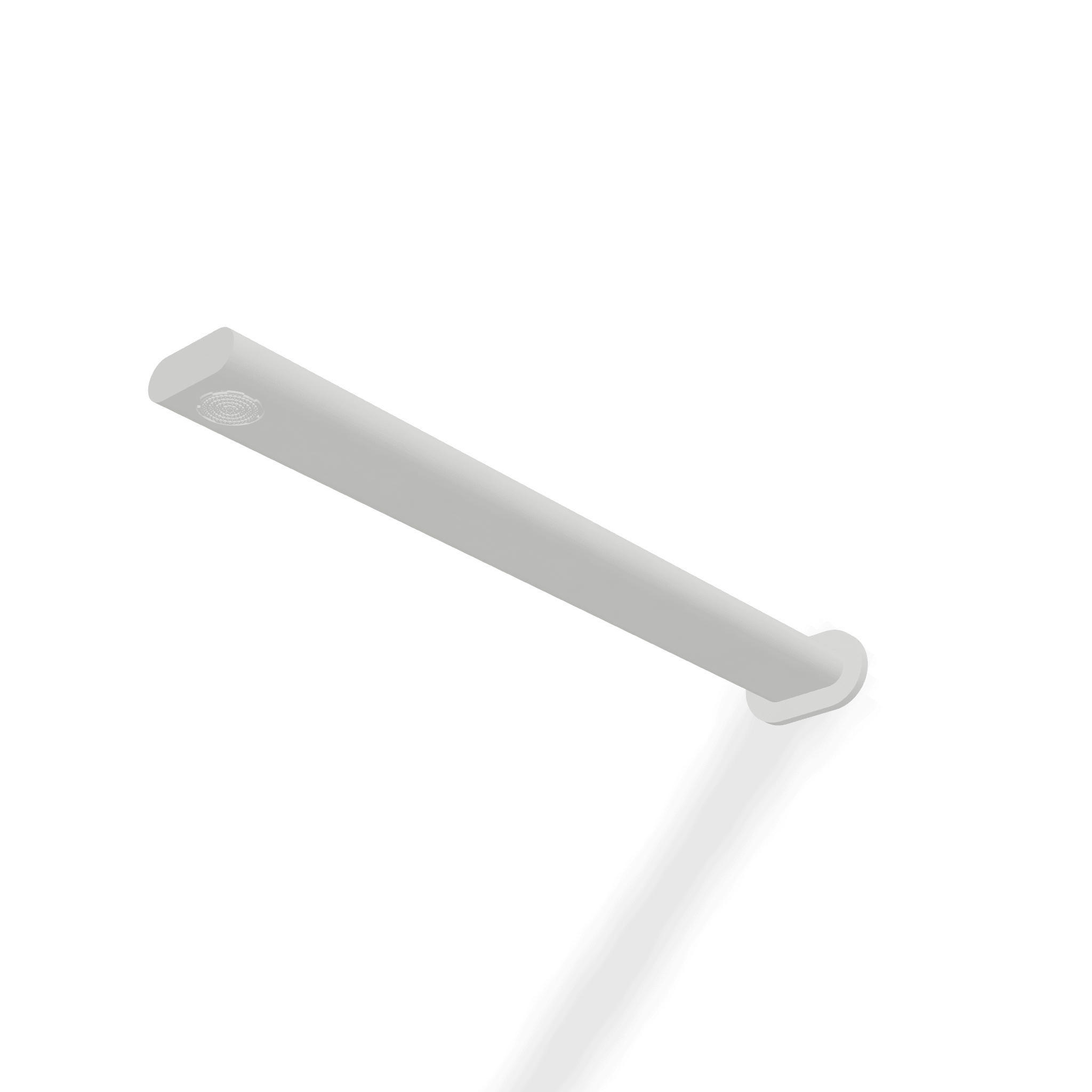 Верхний душ из стены с аэратором