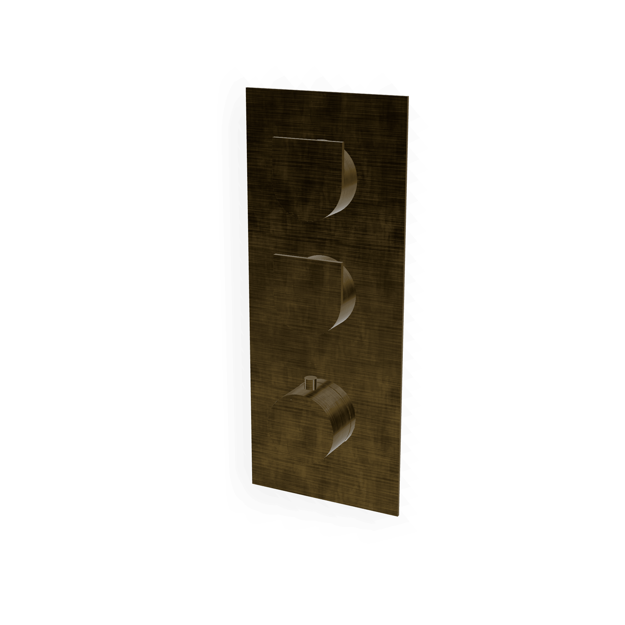 Внешняя часть термостатического смесителя для душа на 2 потребителя Ran