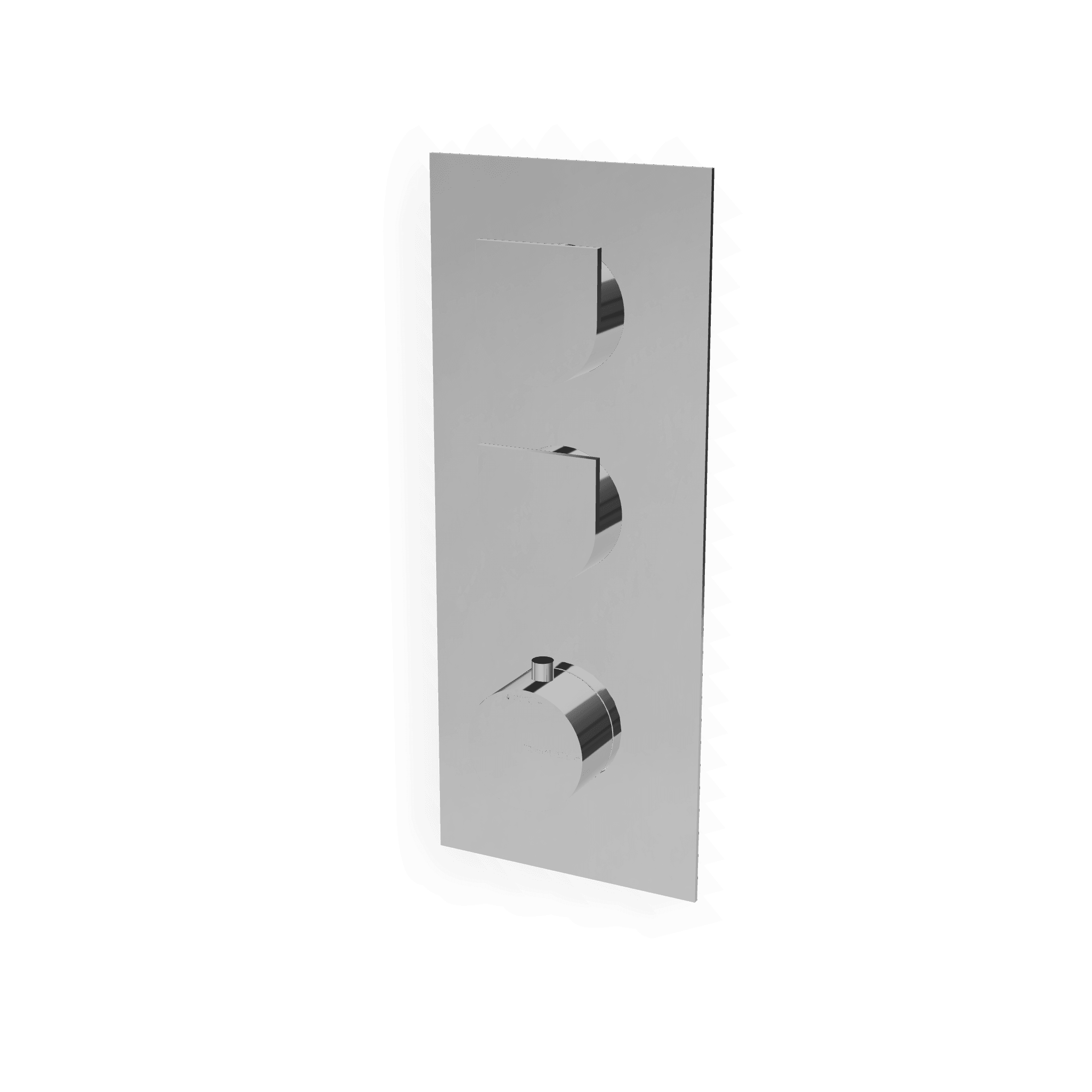 Внешняя часть термостатического смесителя для душа на 2 потребителя Ran