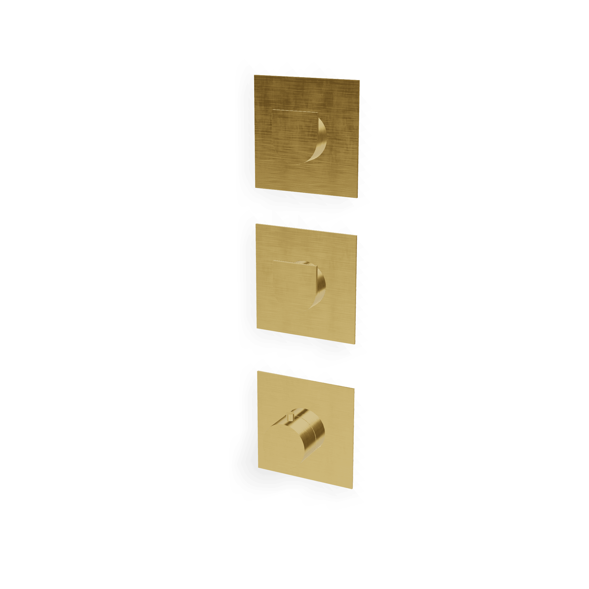 Внешняя часть термостатического смесителя для душа на 2 потребителя Ran