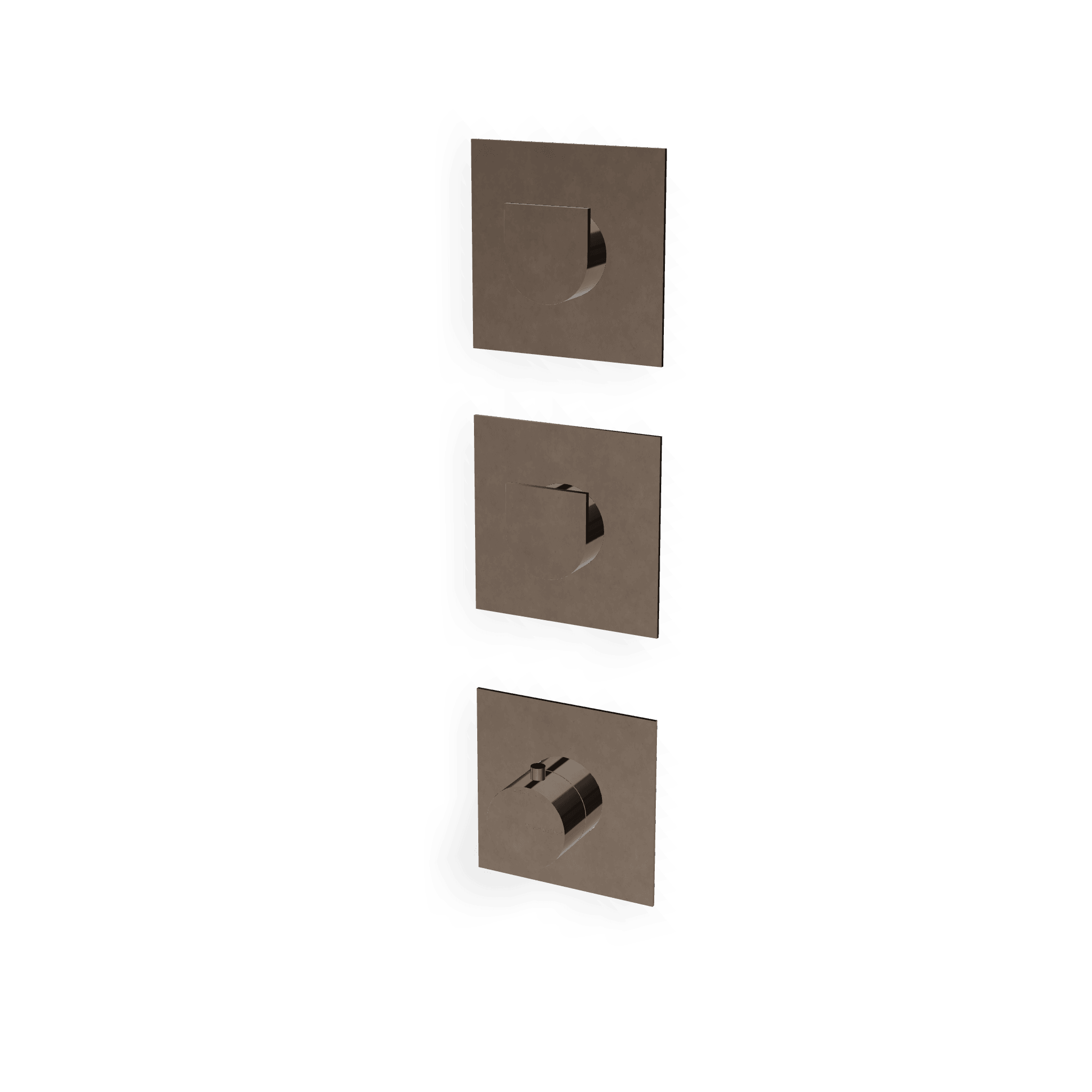 Внешняя часть термостатического смесителя для душа на 2 потребителя Ran