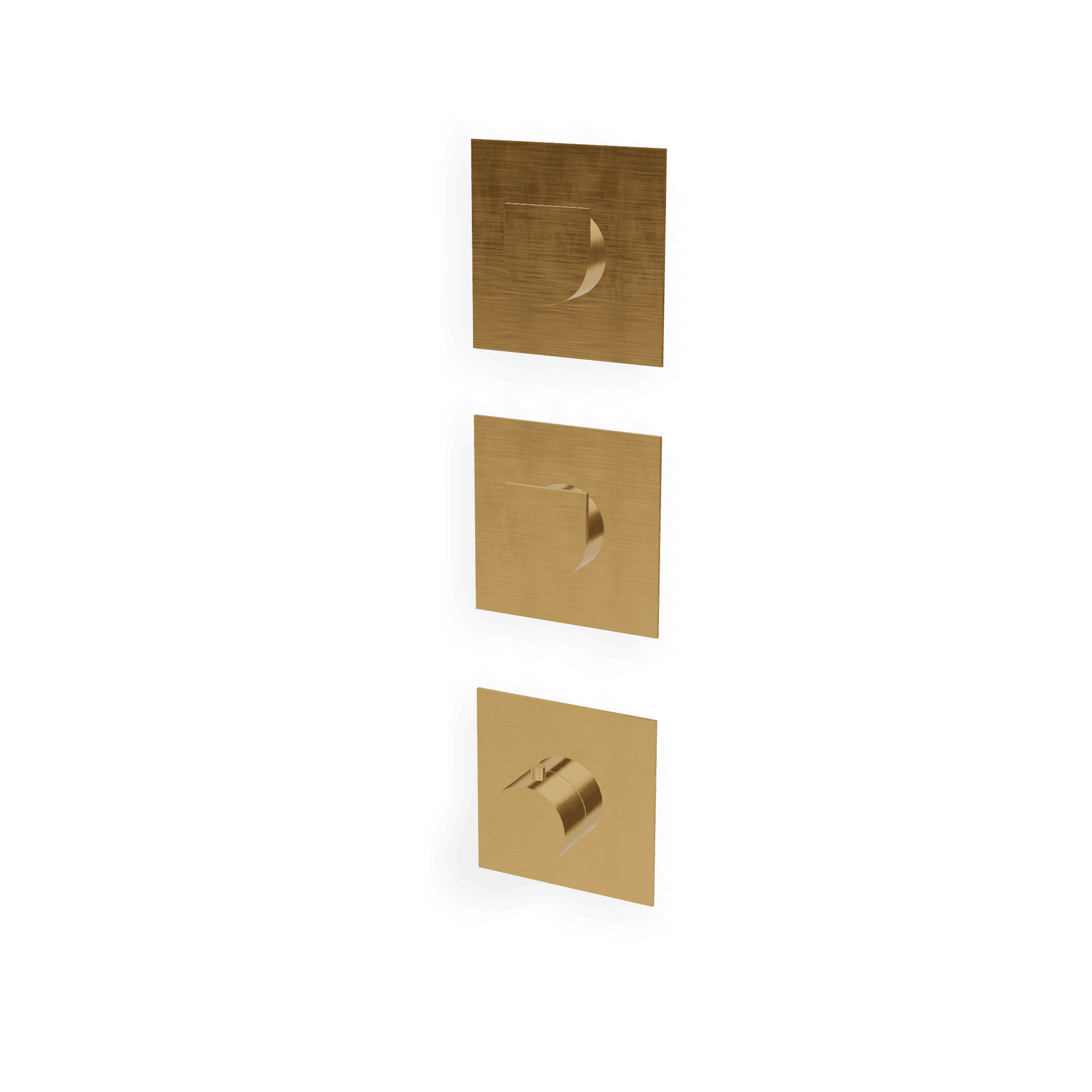 Внешняя часть термостатического смесителя для душа на 2 потребителя Ran