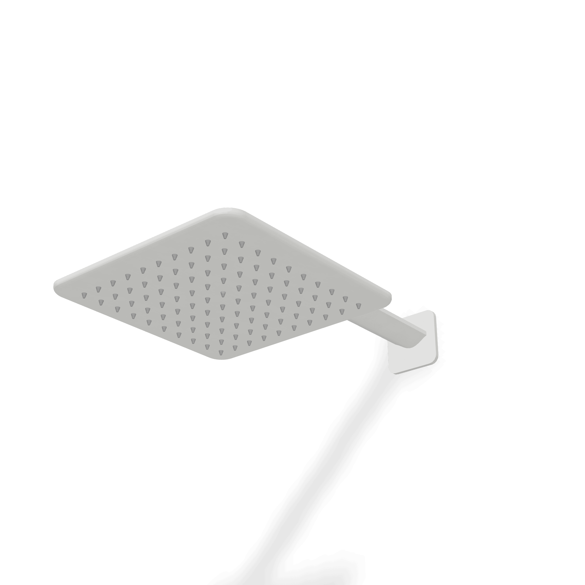 Верхний душ 250х250 мм с кронштейном 335 мм из стены Ran