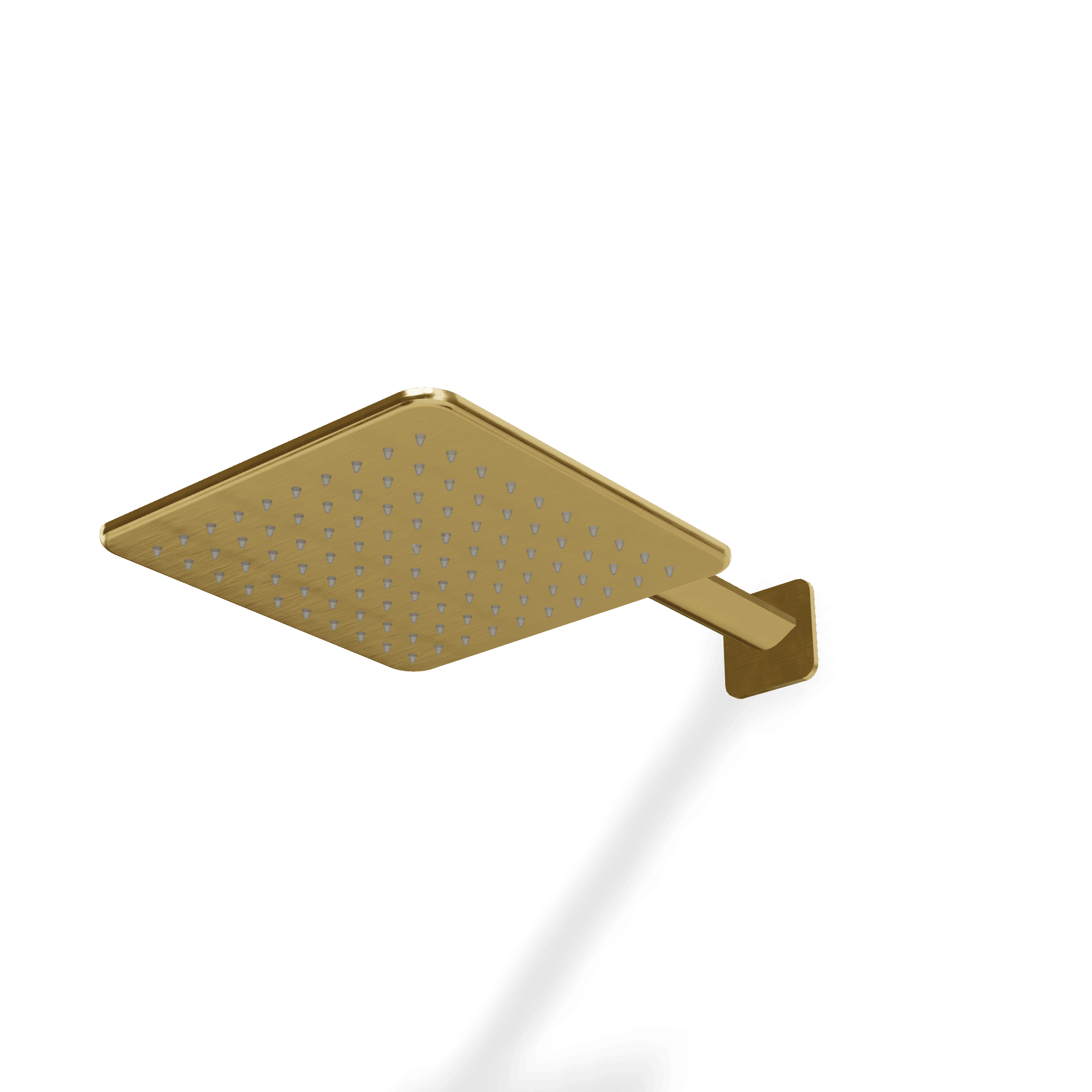 Верхний душ 250х250 мм с кронштейном 335 мм из стены Ran