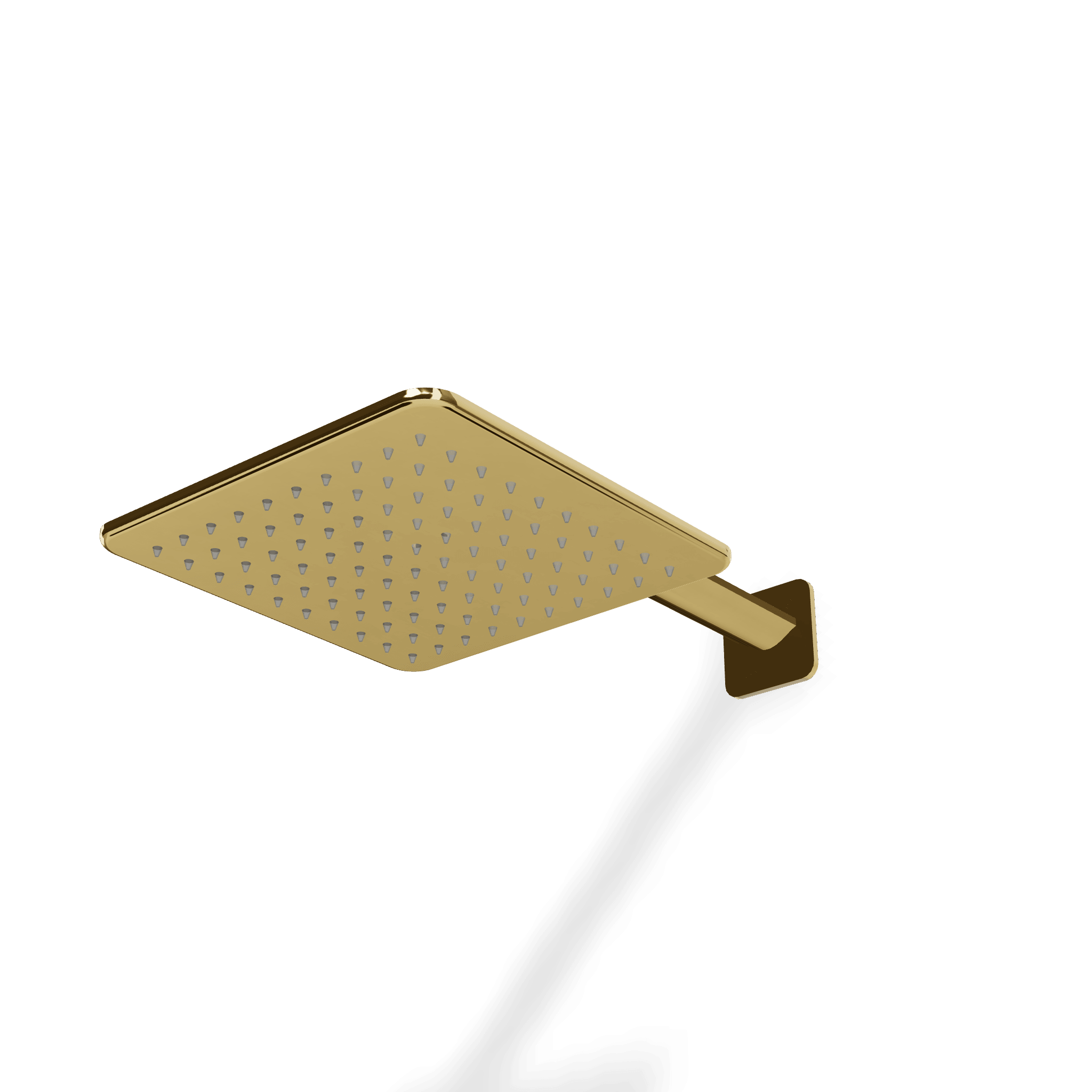 Верхний душ 250х250 мм с кронштейном 335 мм из стены Ran