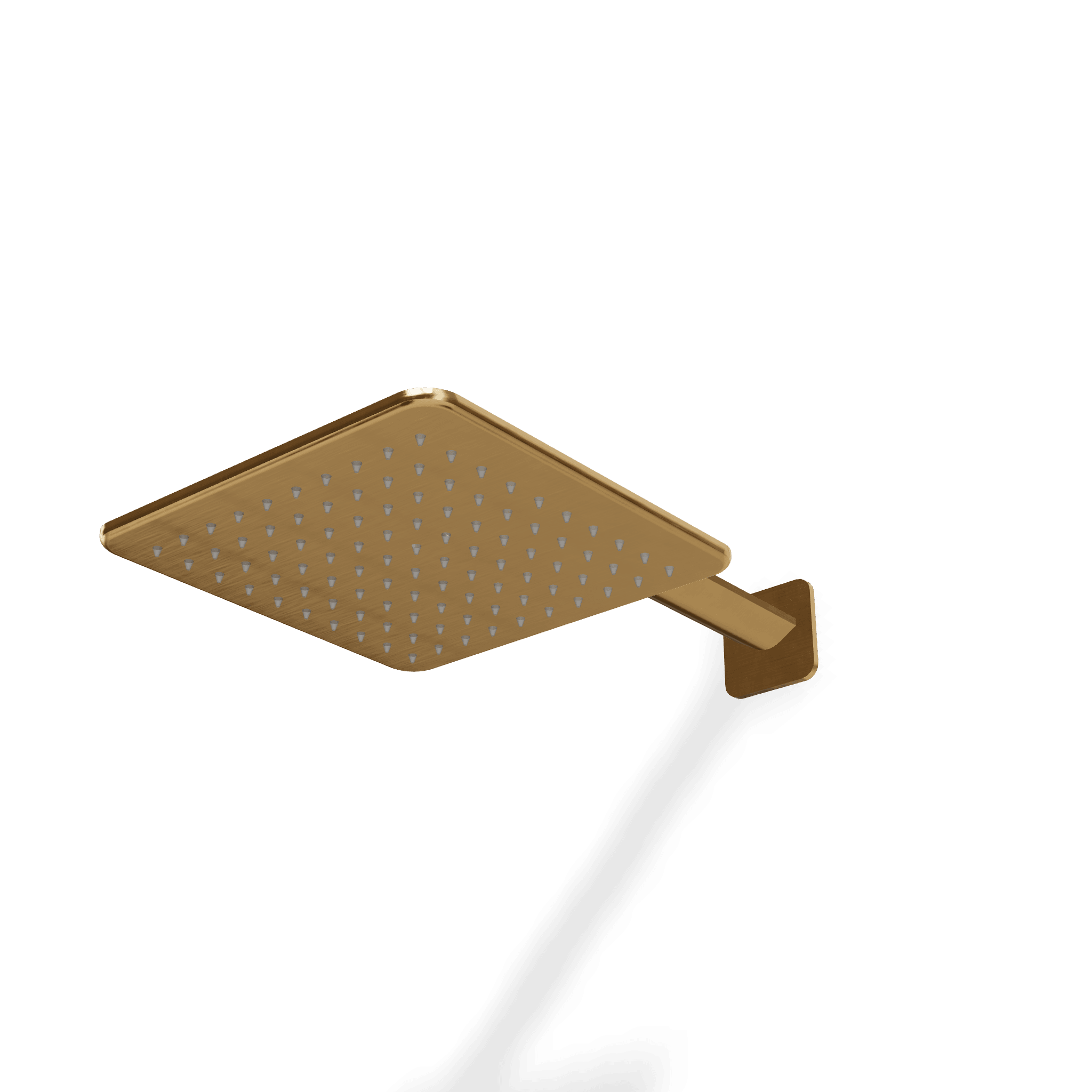 Верхний душ 250х250 мм с кронштейном 335 мм из стены Ran