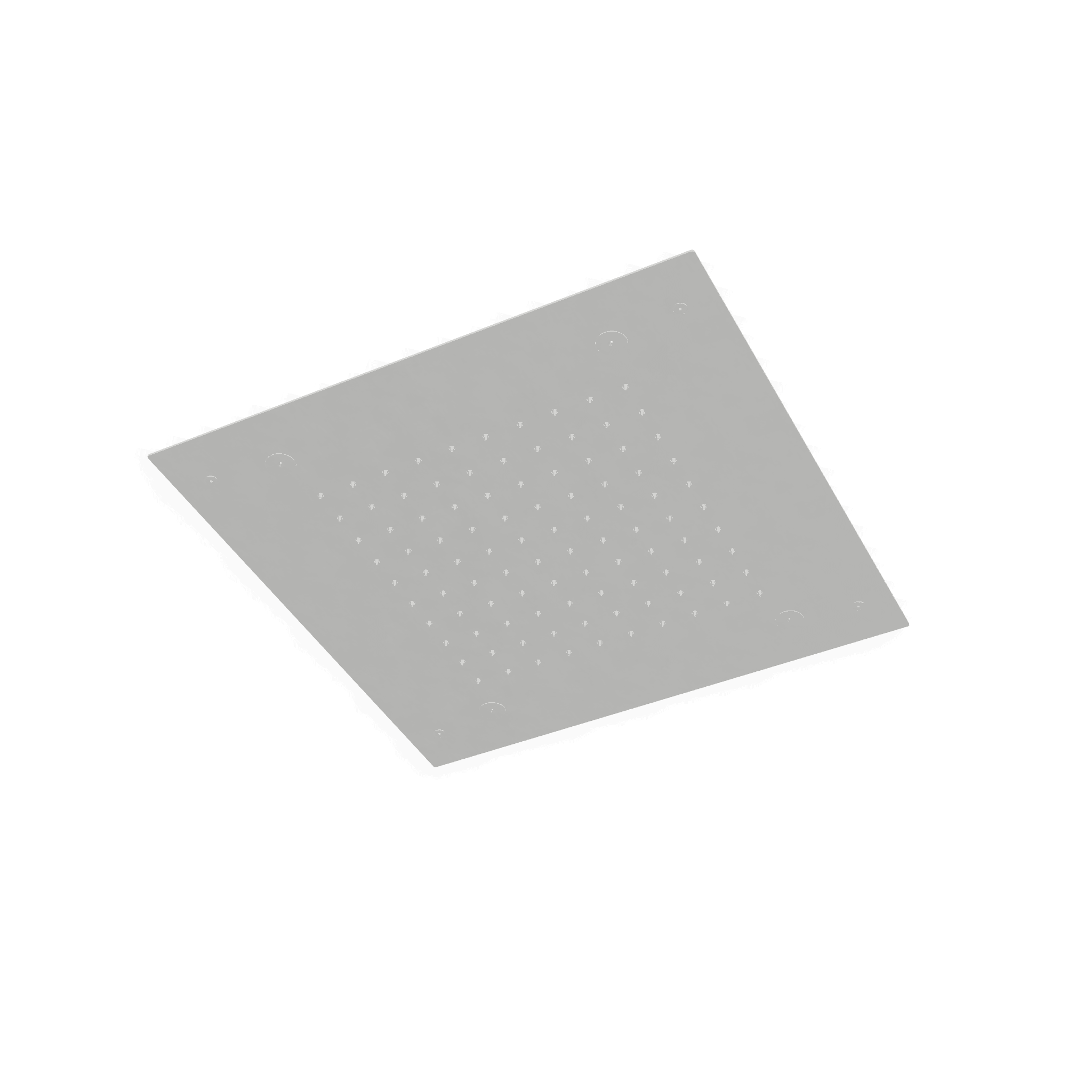 Верхний душ 430х430 мм встраиваемый с режимами 