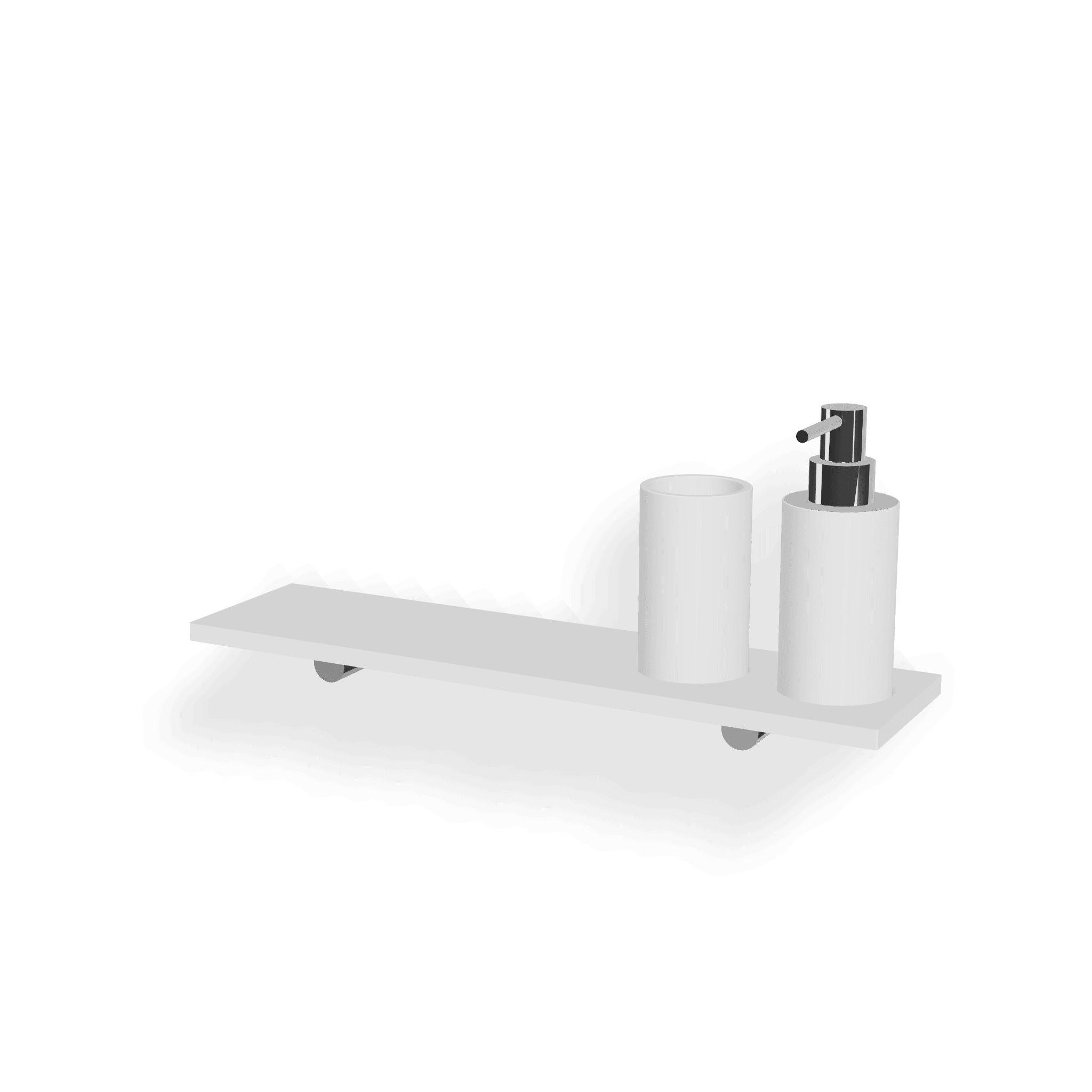 Полка со стаканом и дозатором жидкого мыла TAG# Tonda