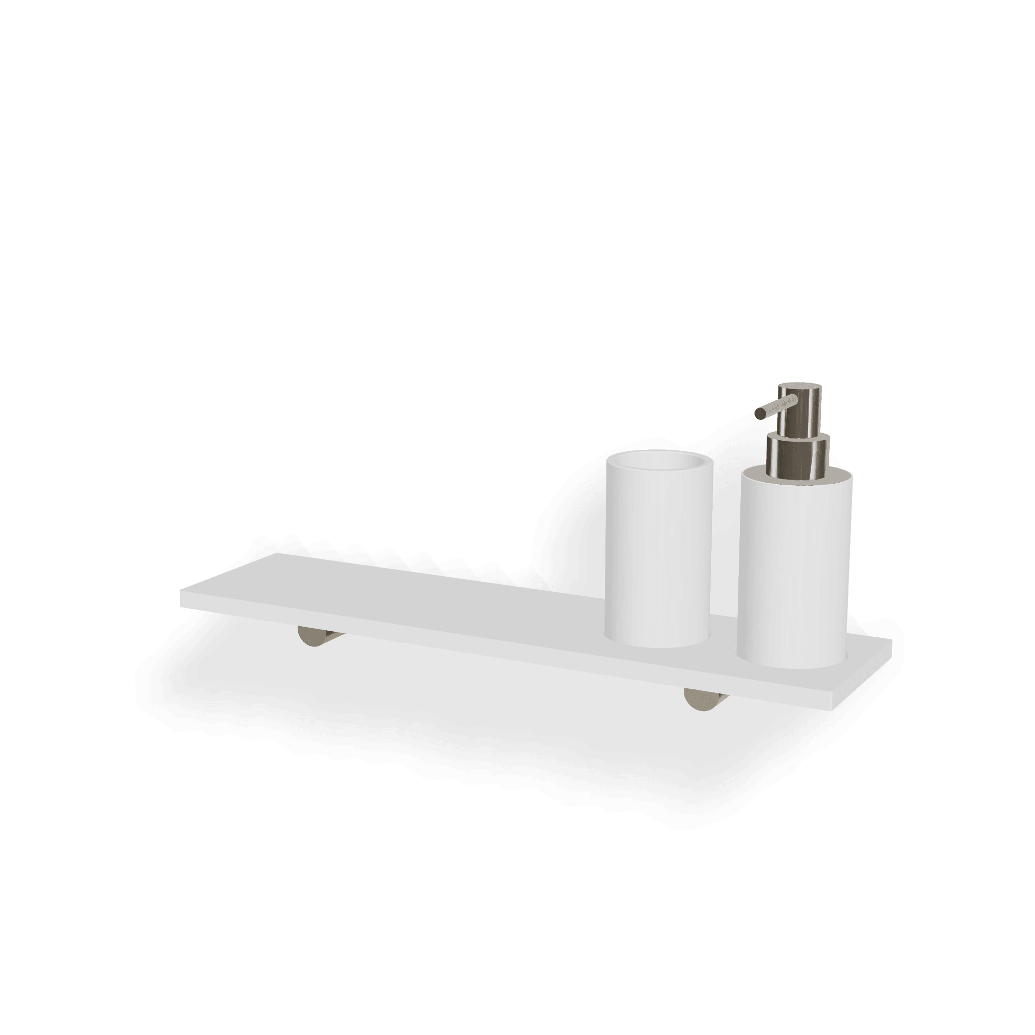 Полка со стаканом и дозатором жидкого мыла TAG# Tonda