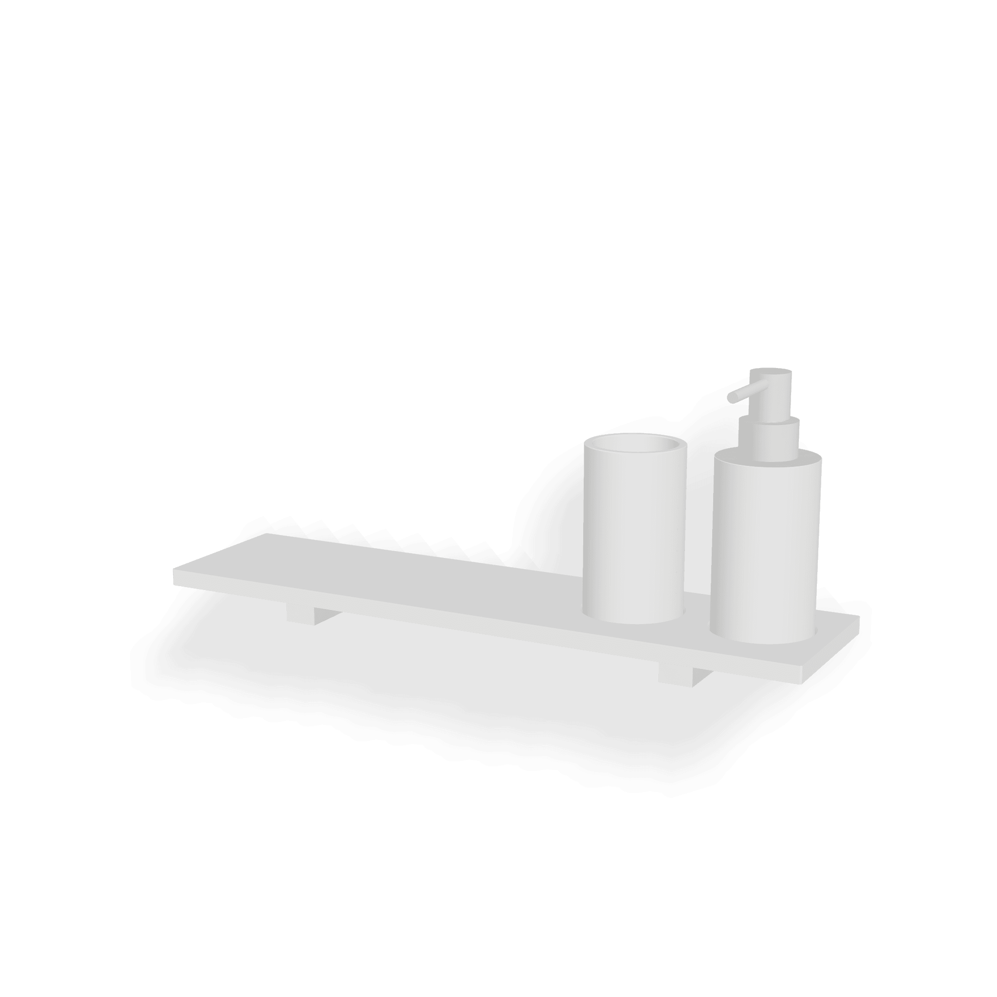 Полка со стаканом и дозатором жидкого мыла TAG# Quadra