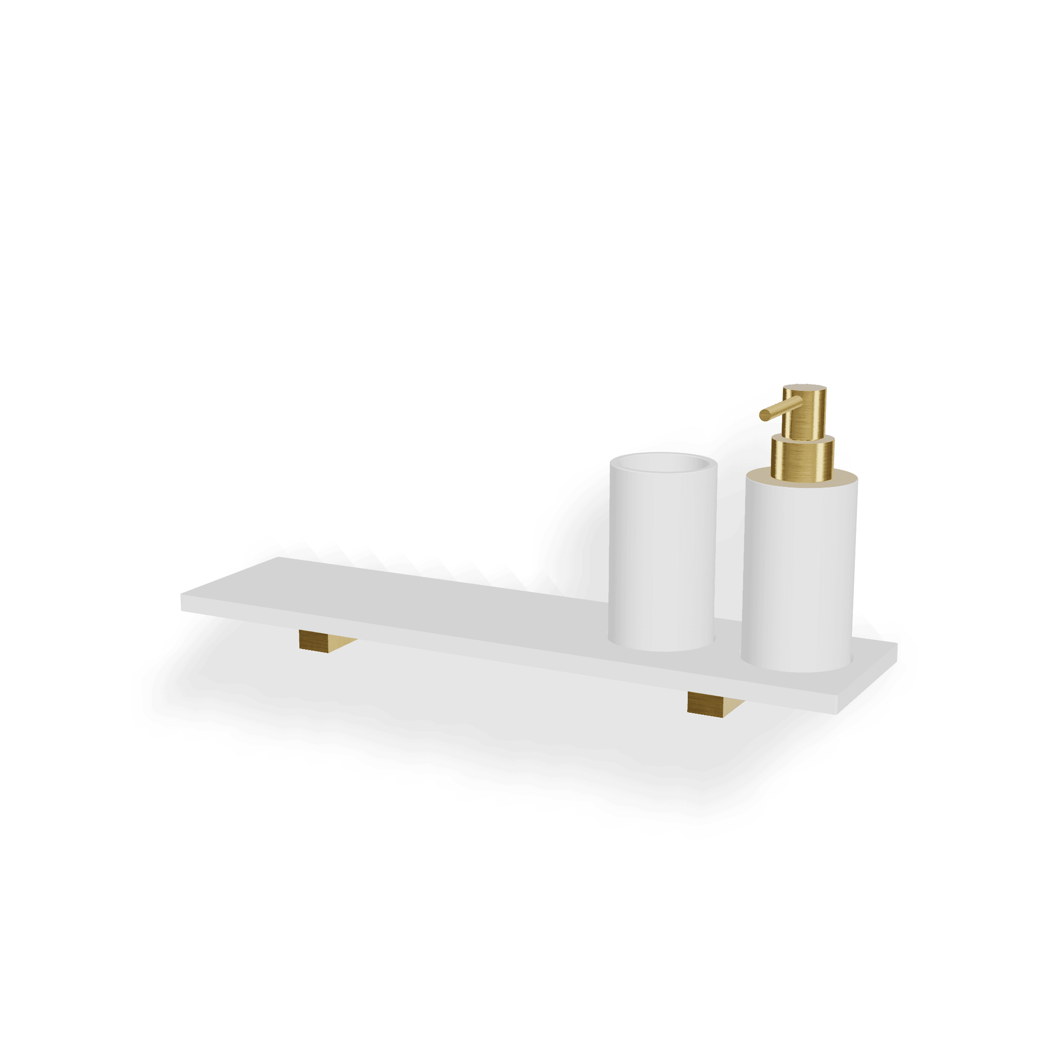 Полка со стаканом и дозатором жидкого мыла TAG# Quadra