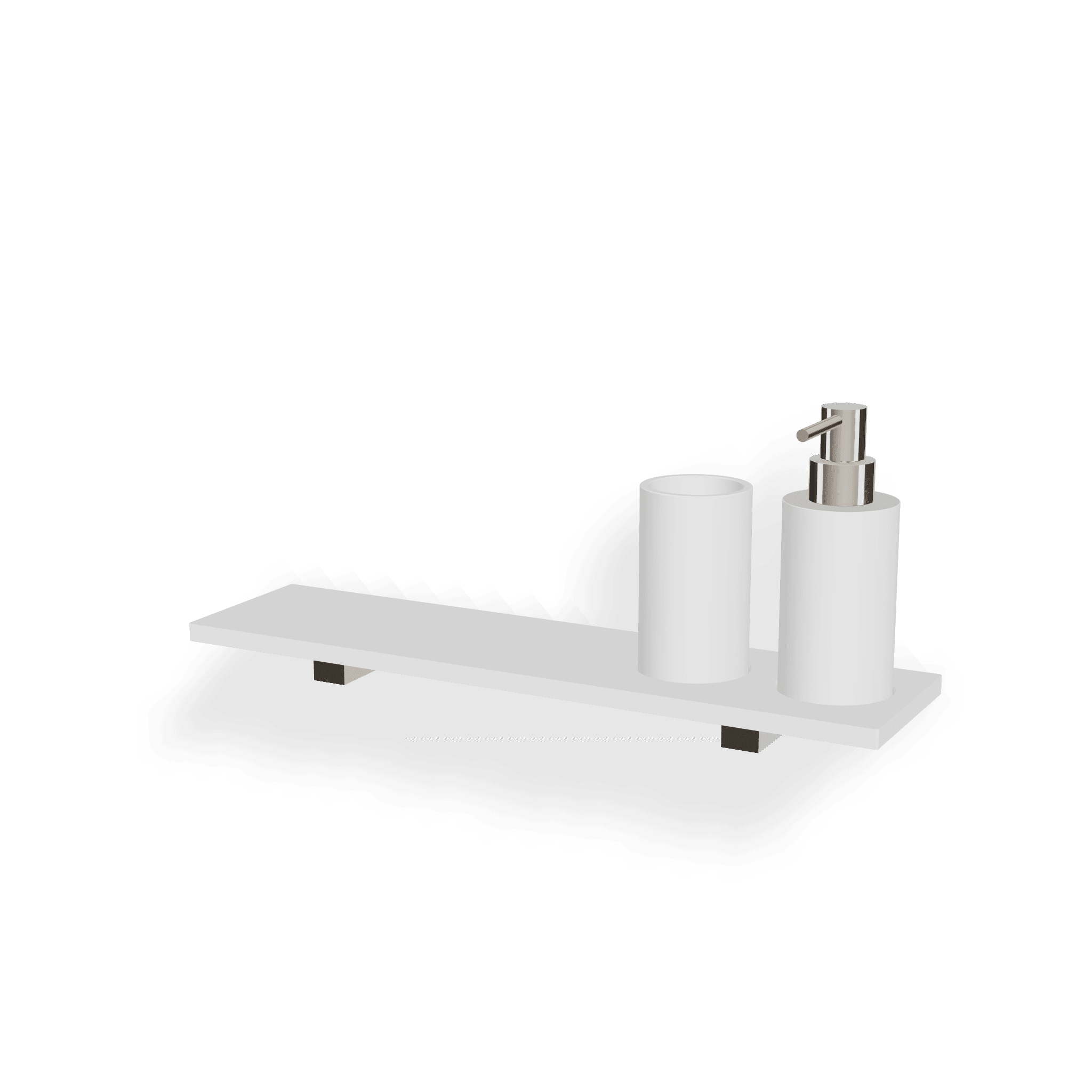 Полка со стаканом и дозатором жидкого мыла TAG# Quadra