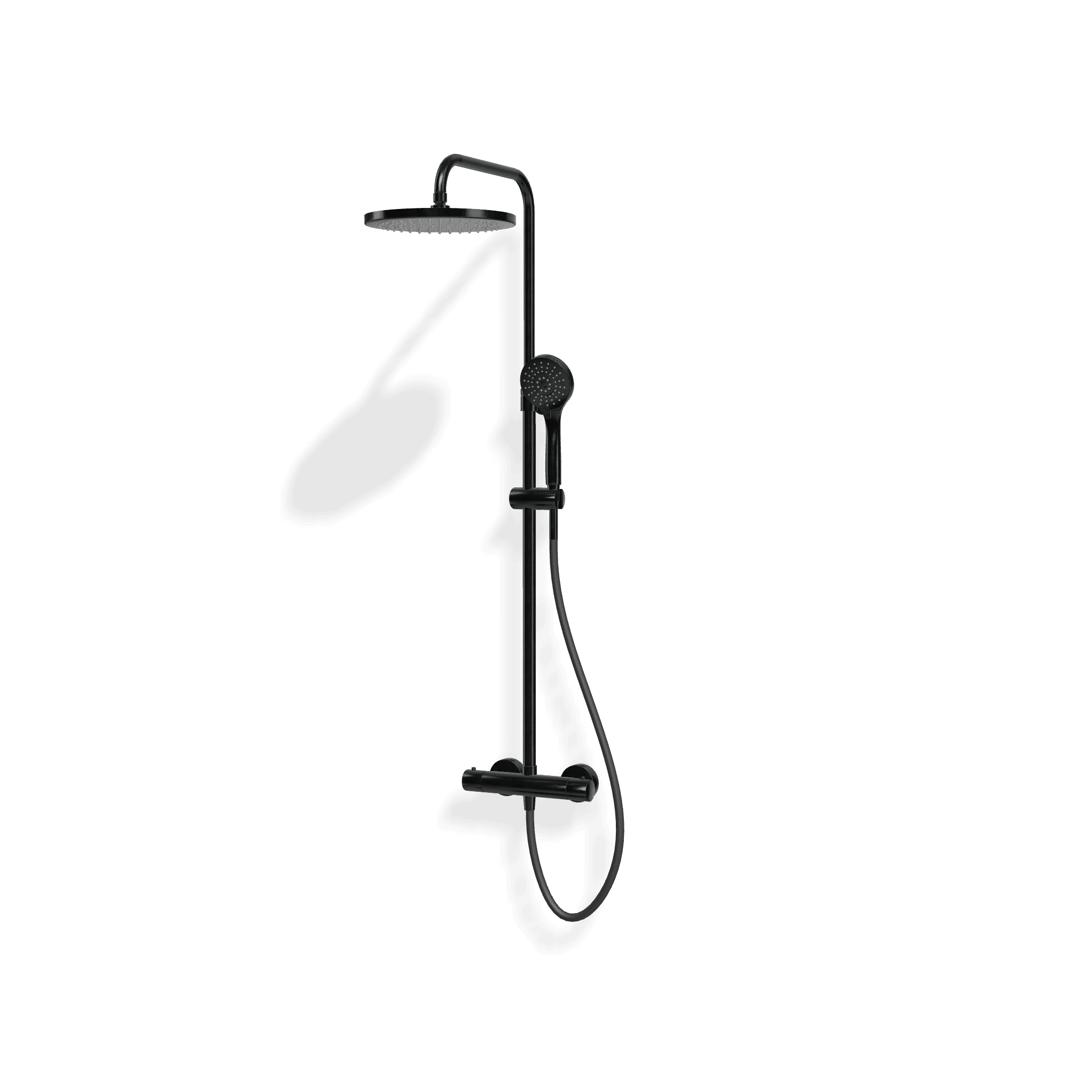 Душева колонна с термостатическим смесителем, ручным и верхним душем диаметром 250 мм