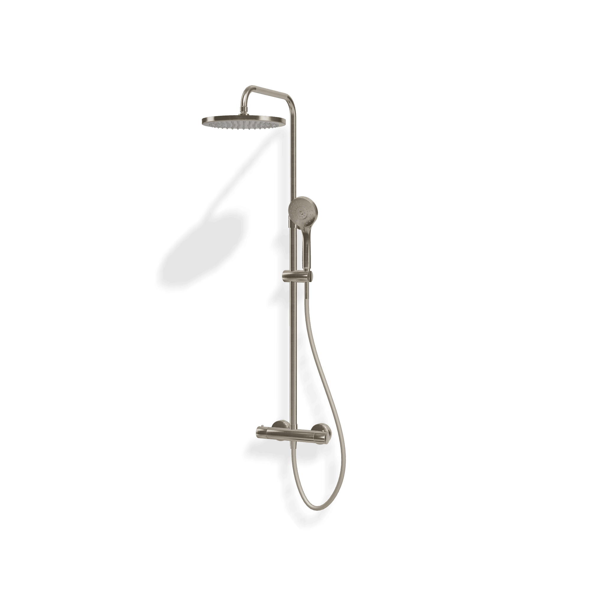 Душева колонна с термостатическим смесителем, ручным и верхним душем диаметром 250 мм